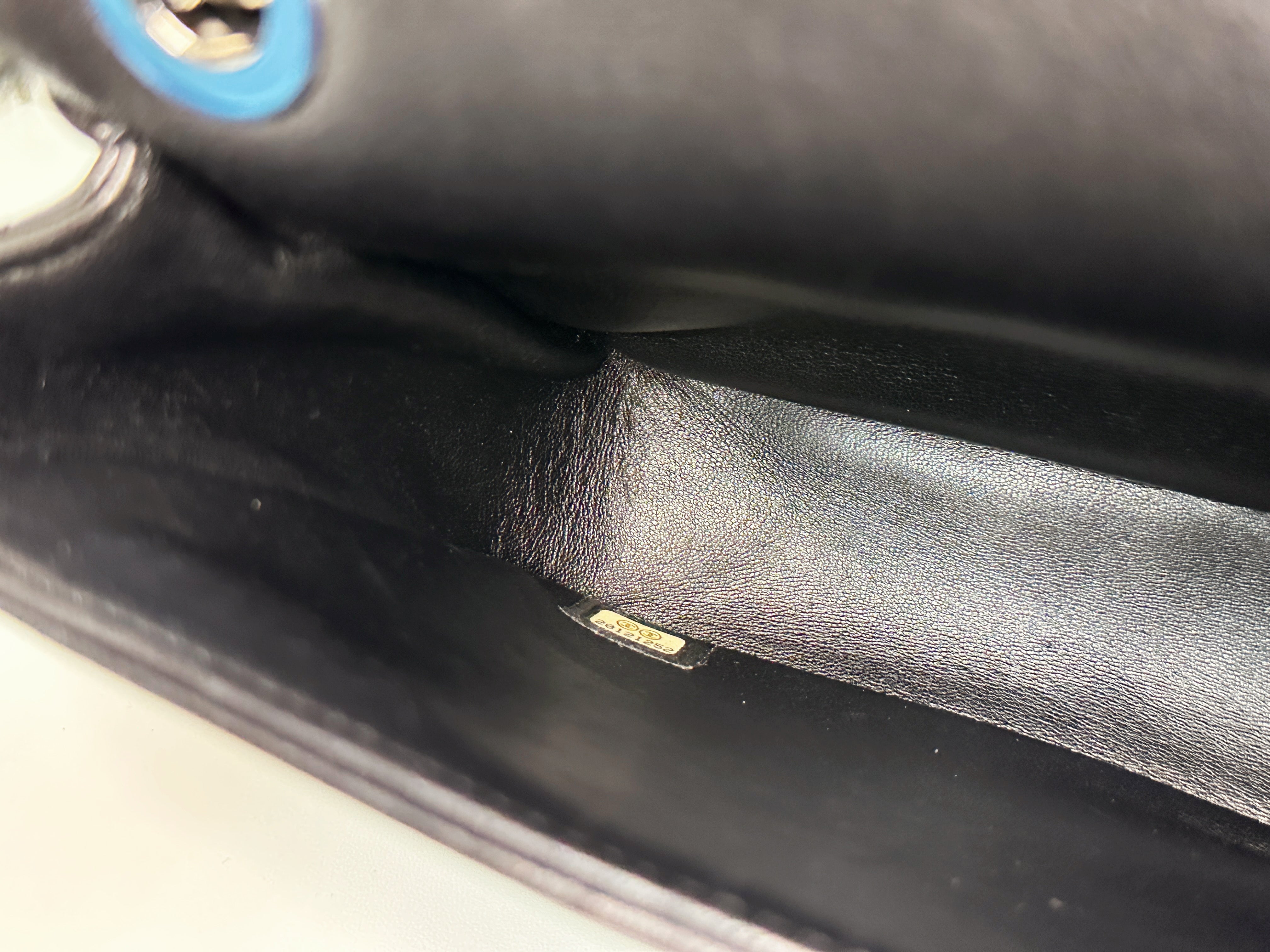 Chanel Medium Classic Flap Pop Art No. 5 Caption Comic Lambskin Black Multicolor Bag 2012 holo card