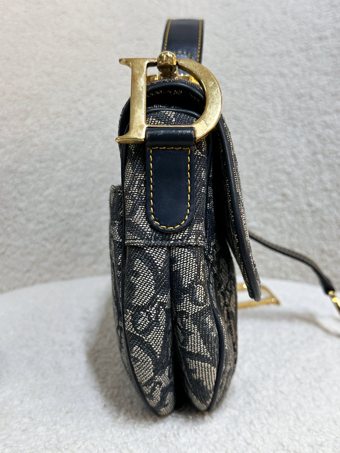 Christian Dior Double Saddle Canvas Navy blue 2001 year