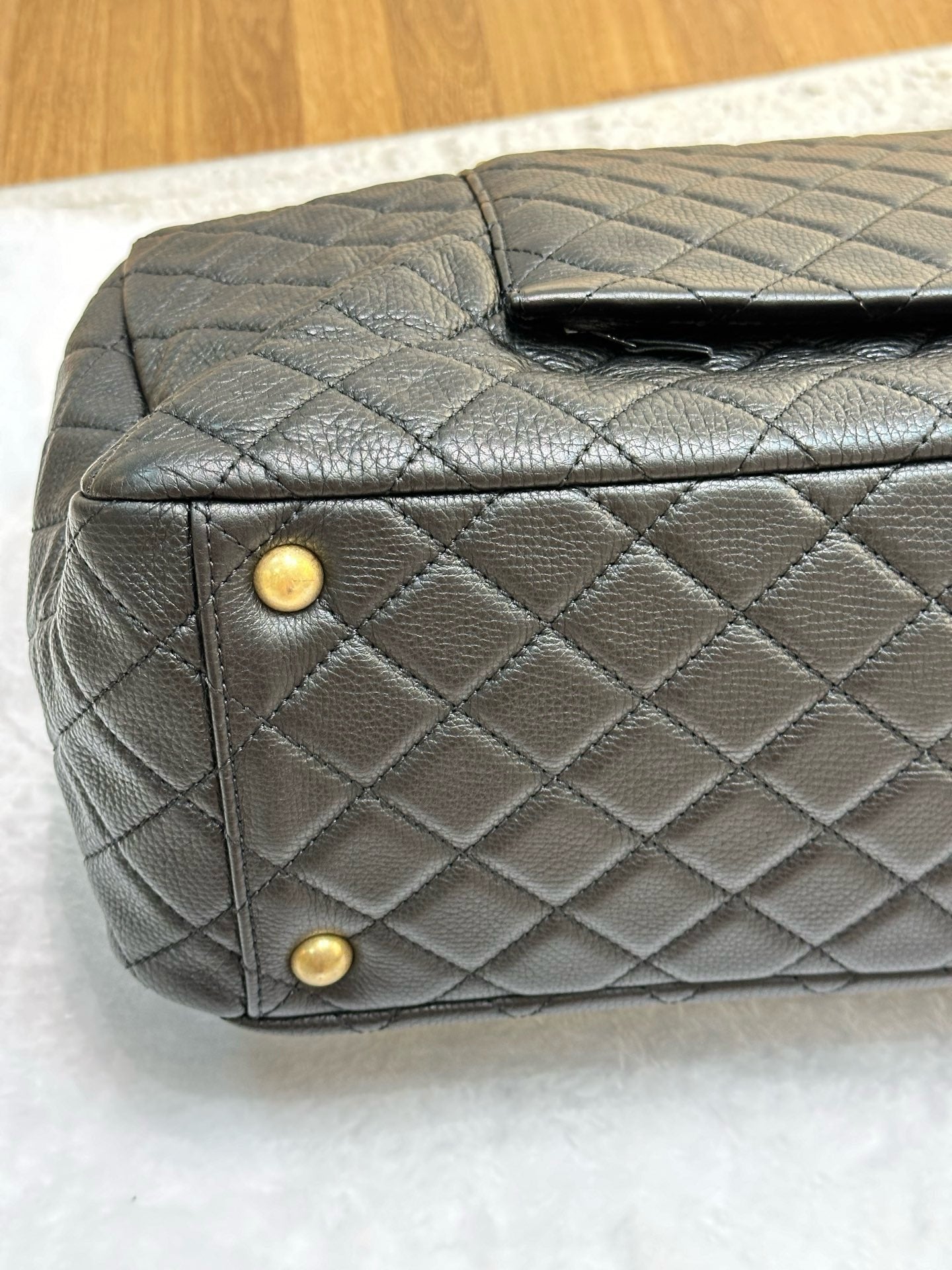 Chanel XXL Travel Calfskin Quilted Flap Bag Black GHW