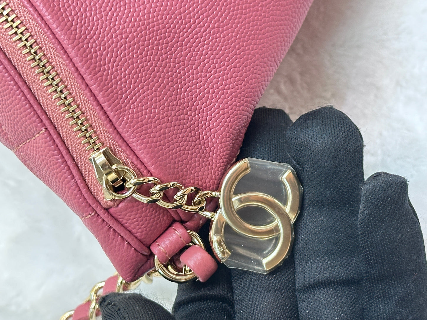 Chanel Pink Quilted Waist Bag