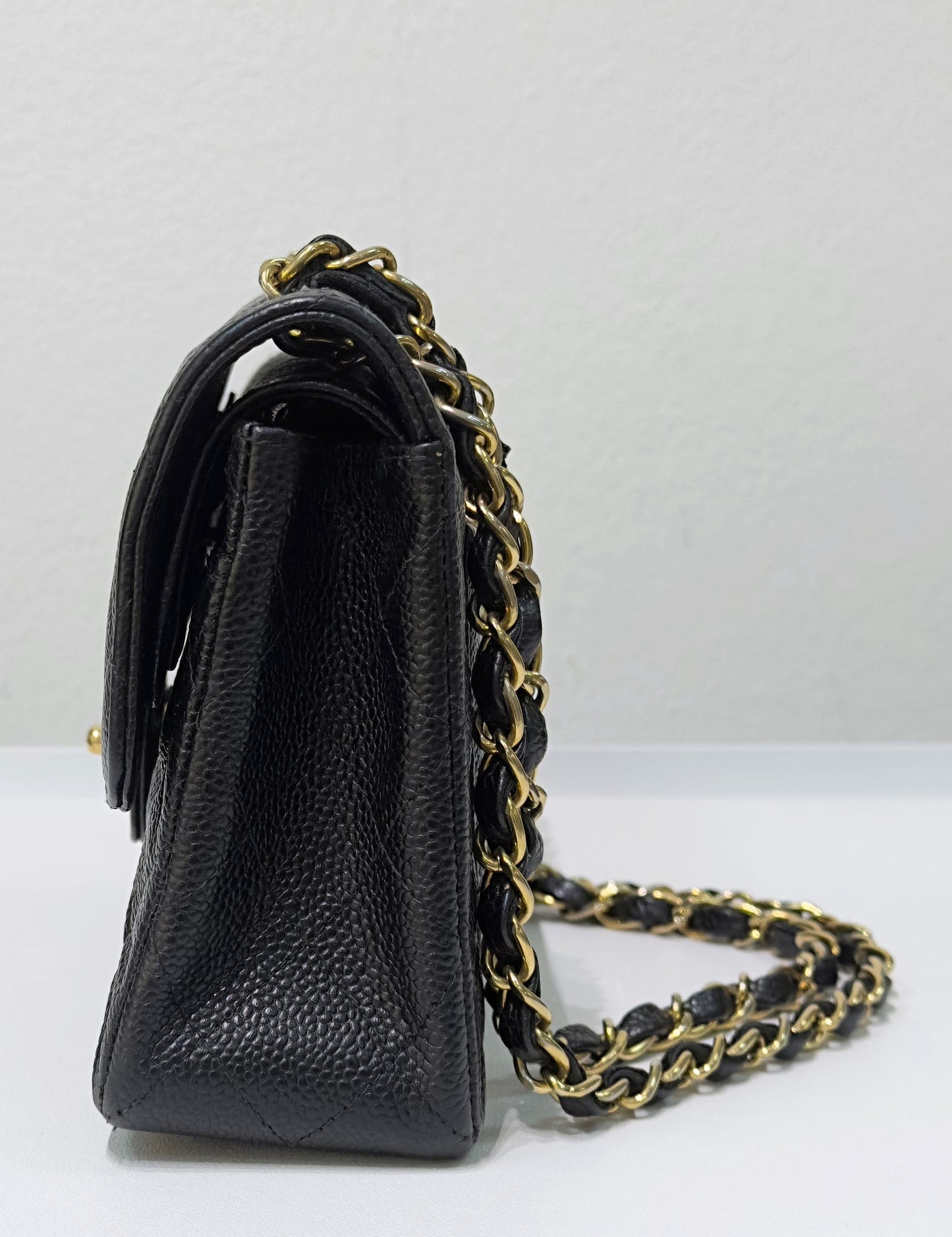 Chanel Small Classic Caviar Double Flap Black Bag GHW