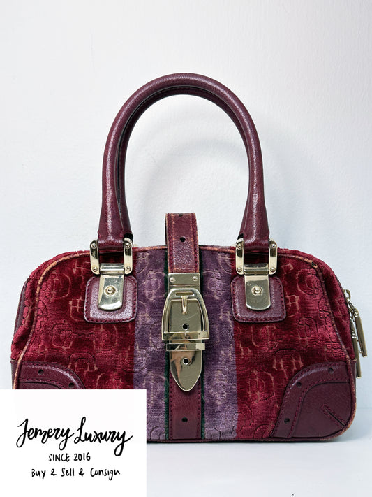 Gucci Borse in Velluto Bordeaux Burgundy HandBag 145