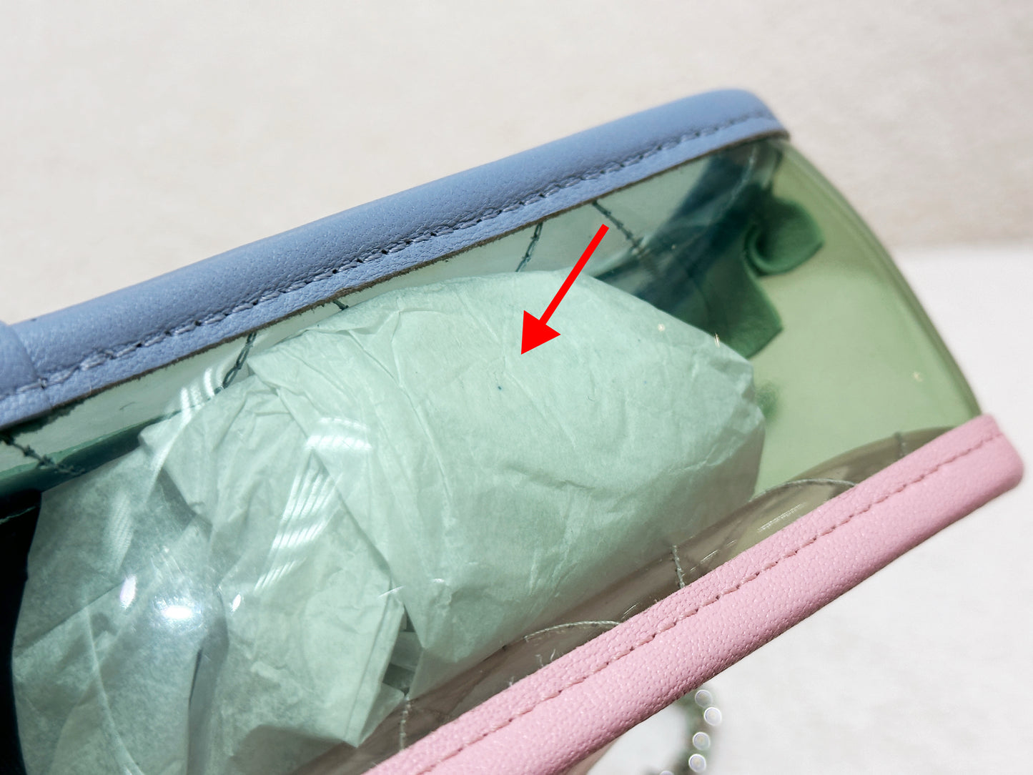Chanel Coco Splash PVC Medium Flap Bag Blue/Green/Pink 2562 holo