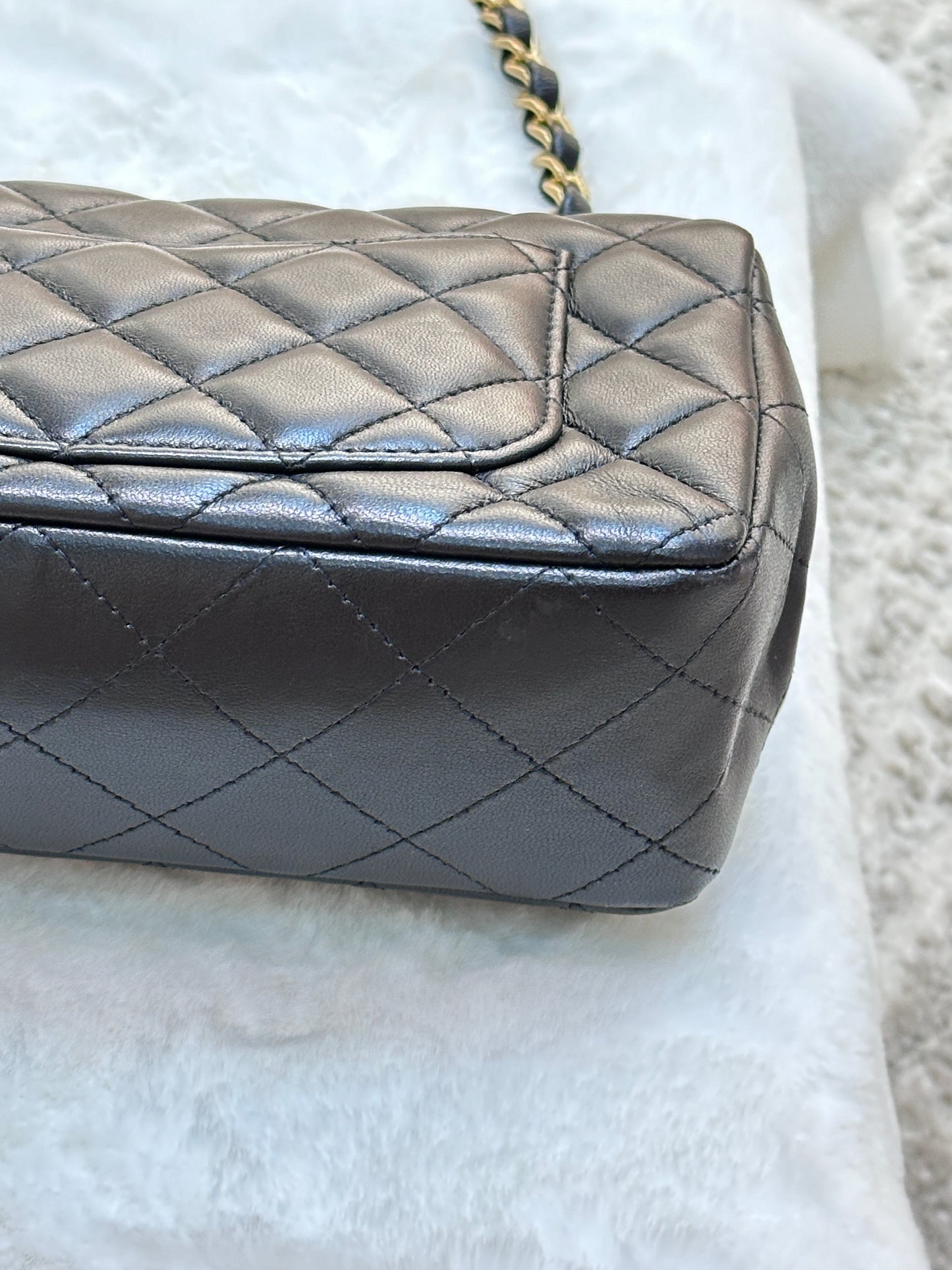 Chanel Mini Lambskin Quilted Egyptian Amulet Rectangular Flap Black GHW