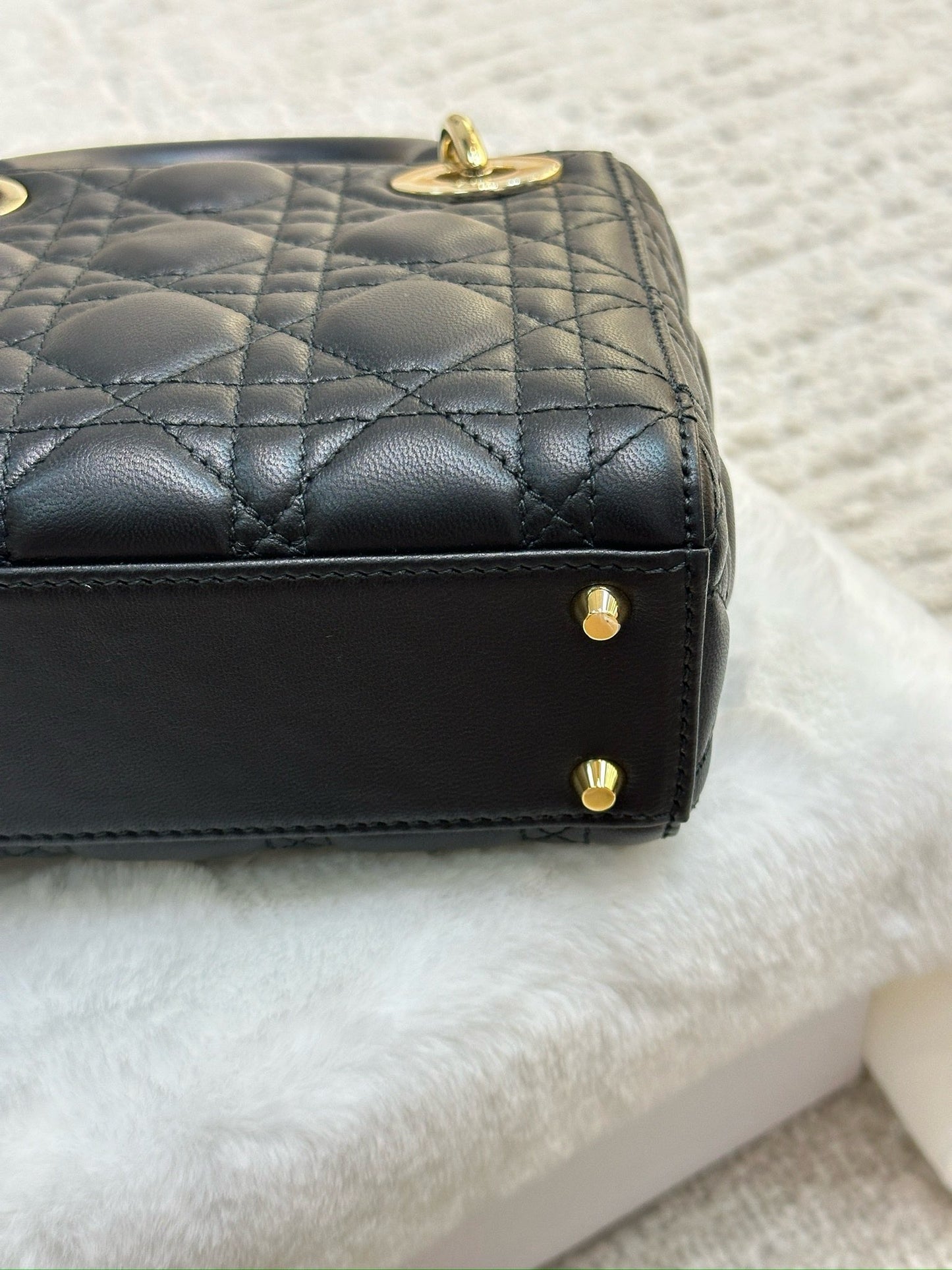 Christian Dior Mini Lambskin Cannage Lady Dior Black