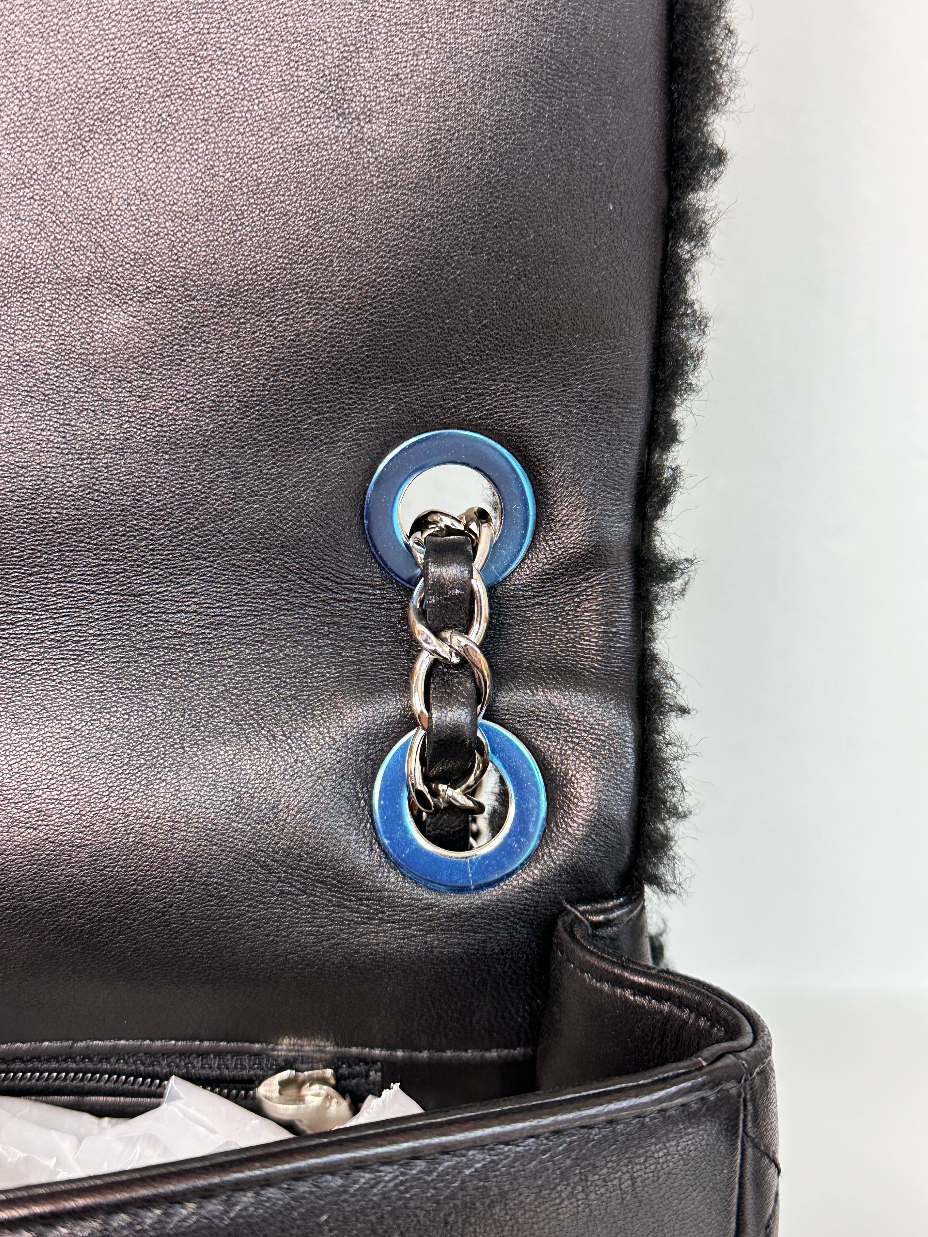 Chanel Medium Classic Flap Pop Art No. 5 Caption Comic Lambskin Black Multicolor Bag 2012 holo card