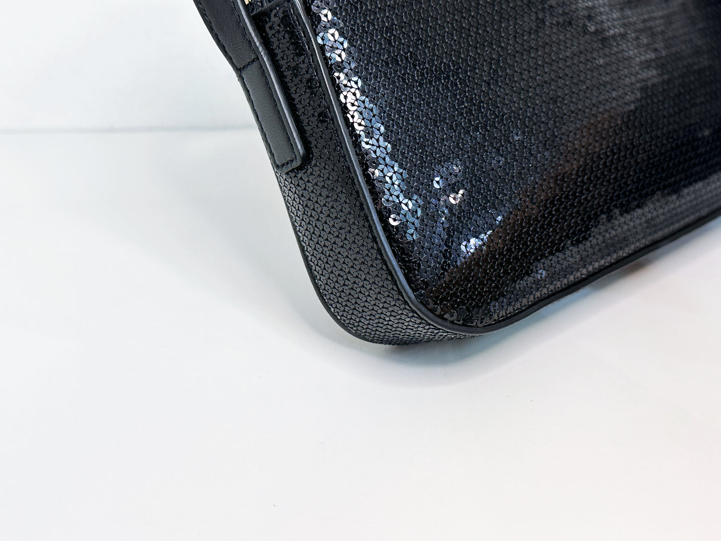 CELINE Camera shoulder bag leather Triomphe in sequins with Celine
