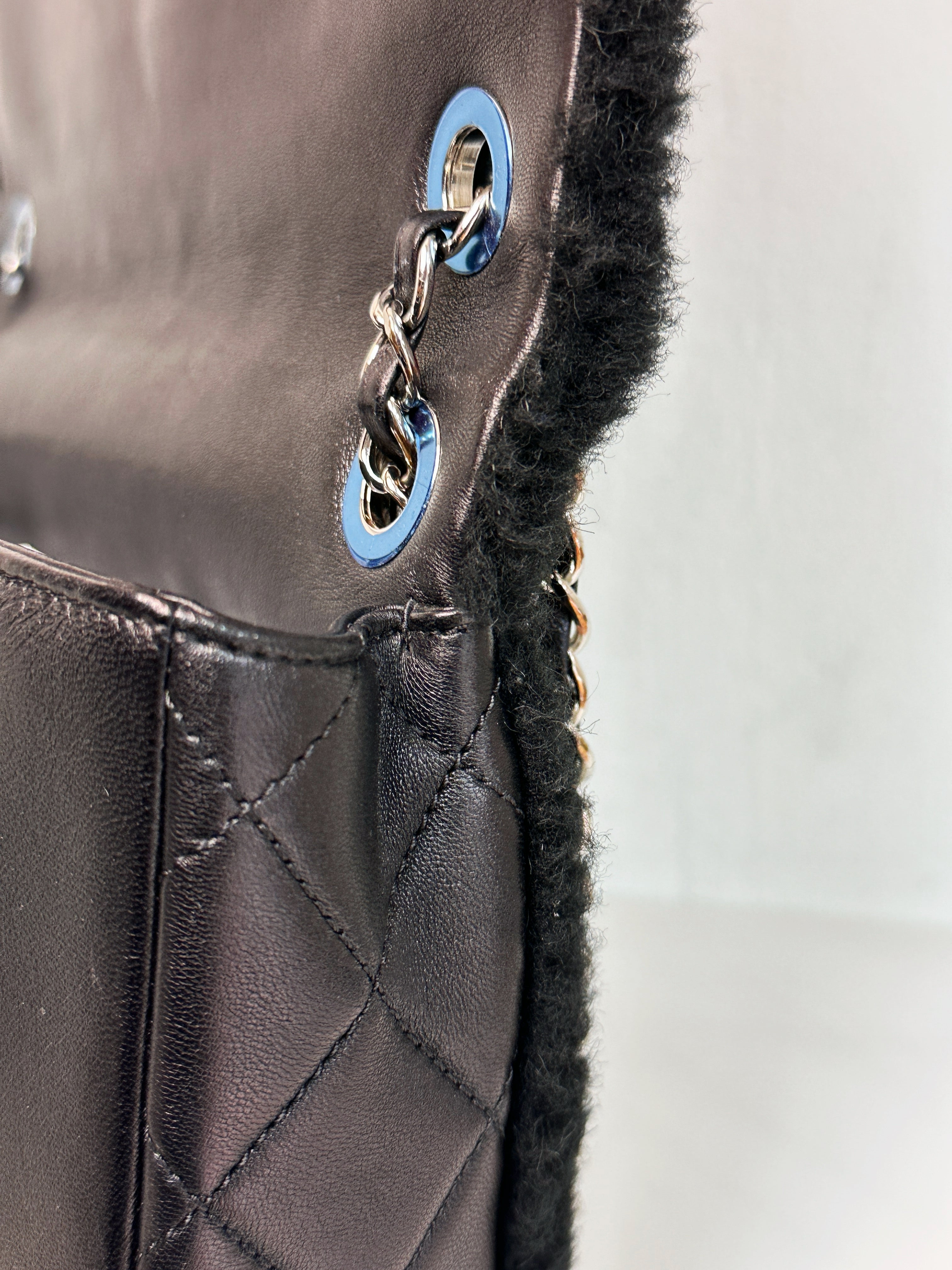 Chanel Medium Classic Flap Pop Art No. 5 Caption Comic Lambskin Black Multicolor Bag 2012 holo card