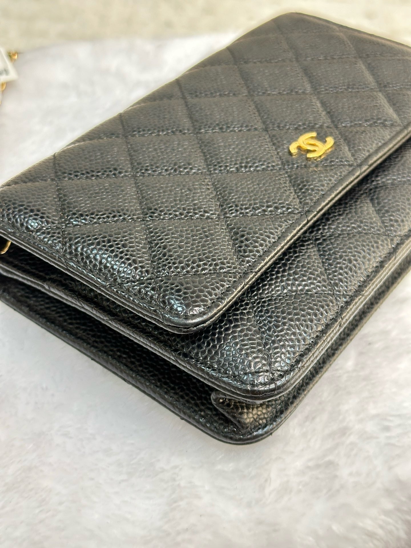 Chanel Classic Wallet on Chain Caviar Black GHW 28 Holo