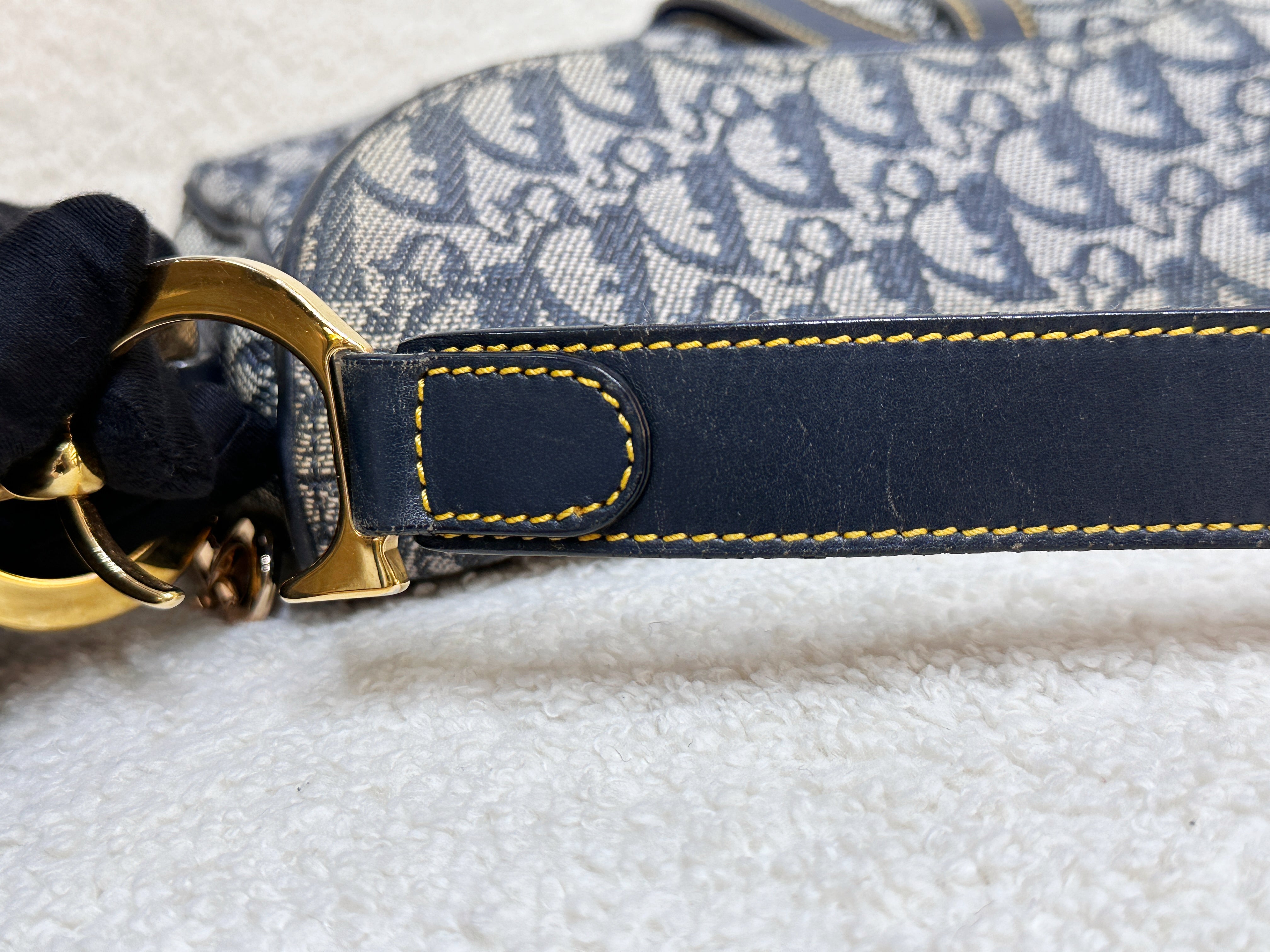 Christian Dior Double Saddle Canvas Navy blue 2001 year