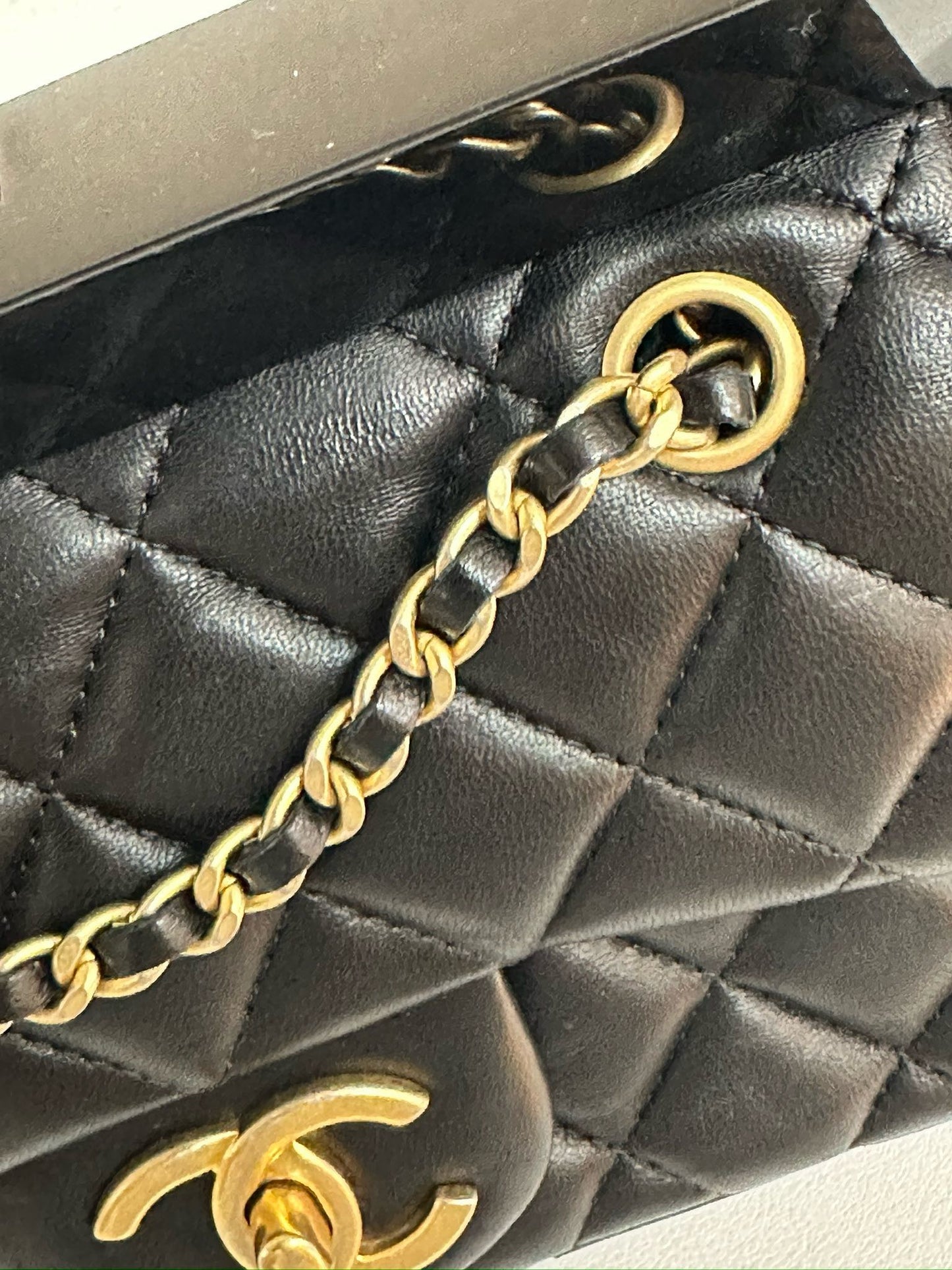 Chanel Black Privée Collection Runway Frame Bag 1951 holo