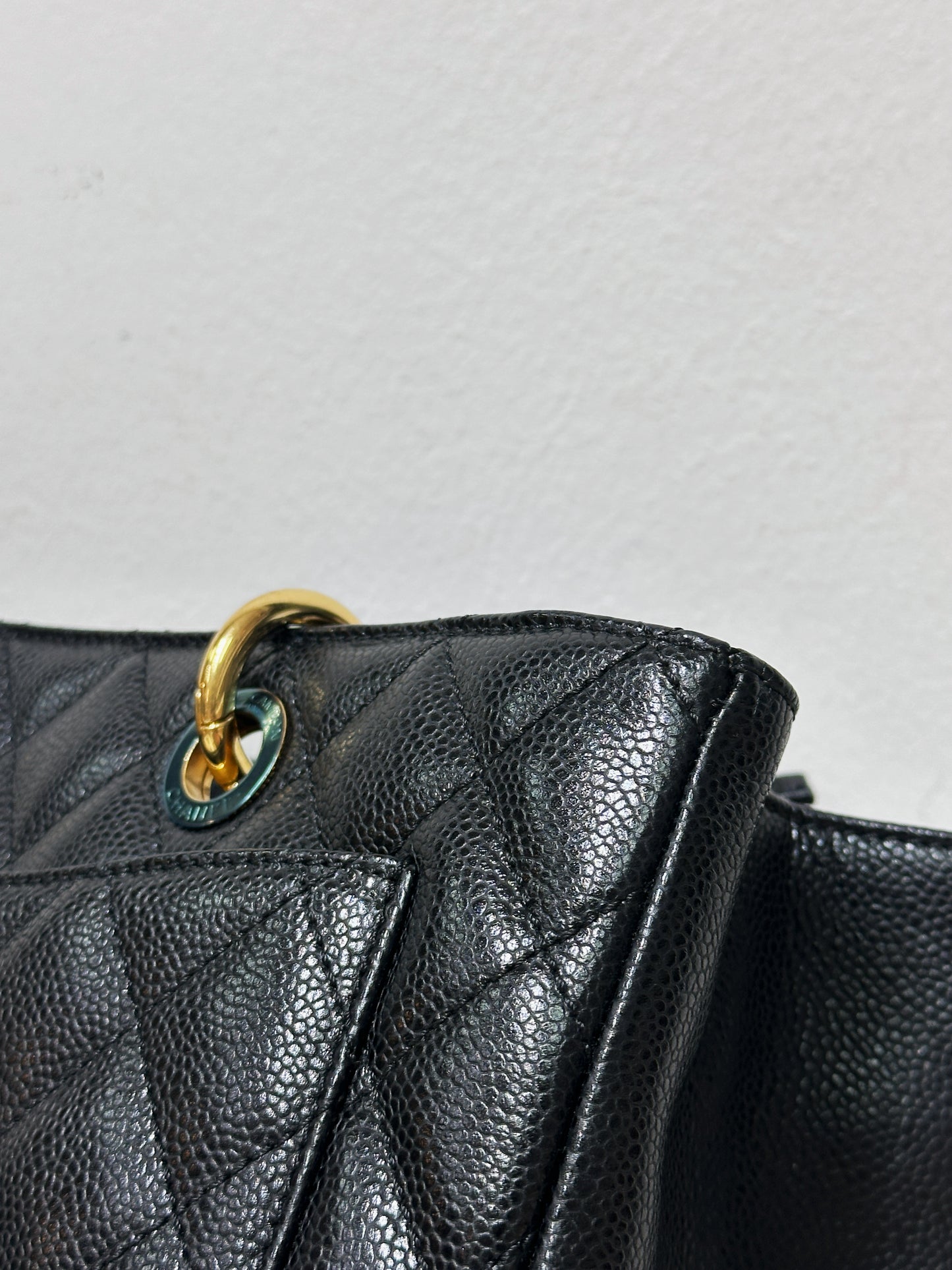 Chanel Caviar Grand Shopping Tote GST Black GHW 2021 holo card