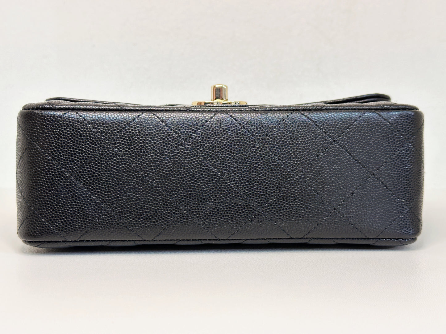 Chanel Caviar Classic Quilted Mini Rectangular Flap black GHW 2353 holo card