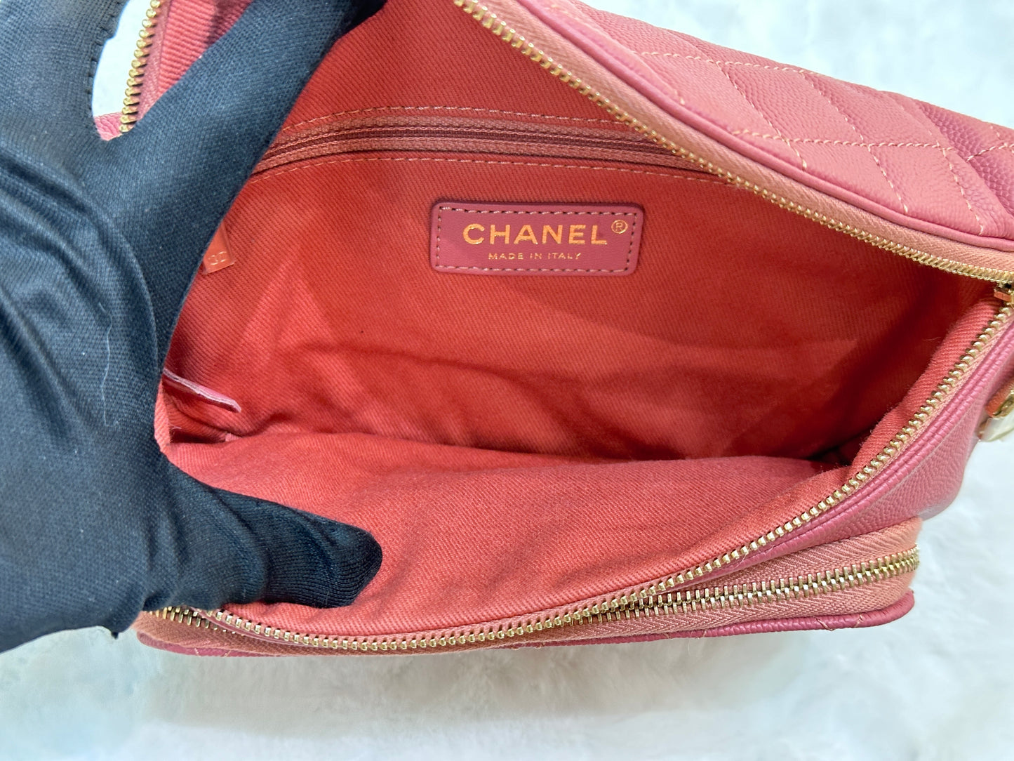 Chanel Pink Quilted Waist Bag