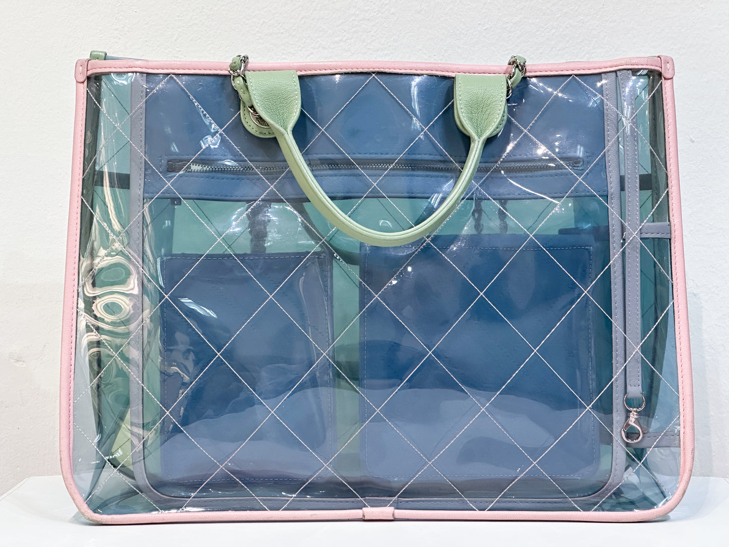 Chanel Coco Splash Bag Green/Pink/Blue 2584 holo card