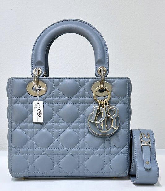 Small Lady Dior My ABC Dior Cannage Lambskin Sky Blue