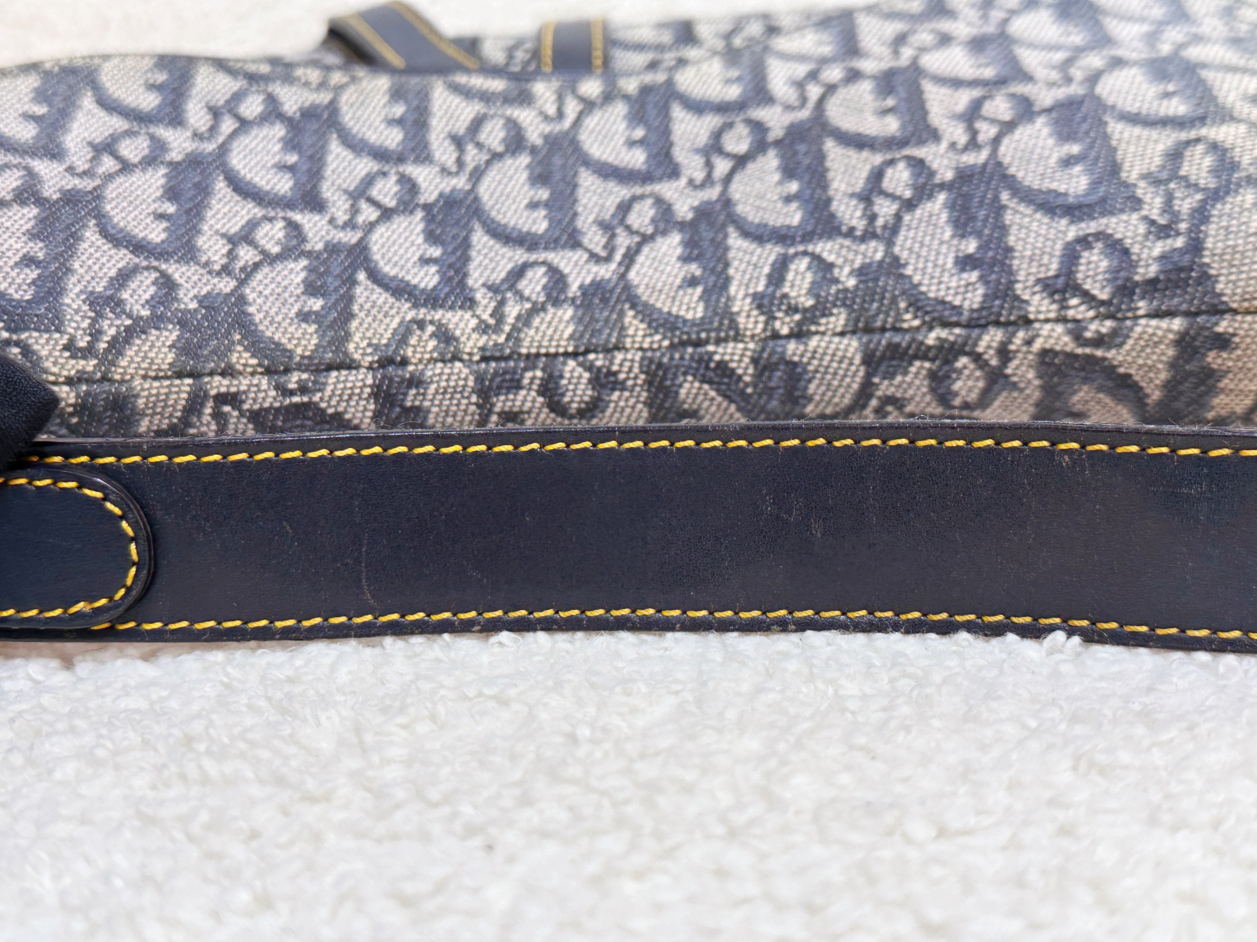 Christian Dior Double Saddle Canvas Navy blue 2001 year