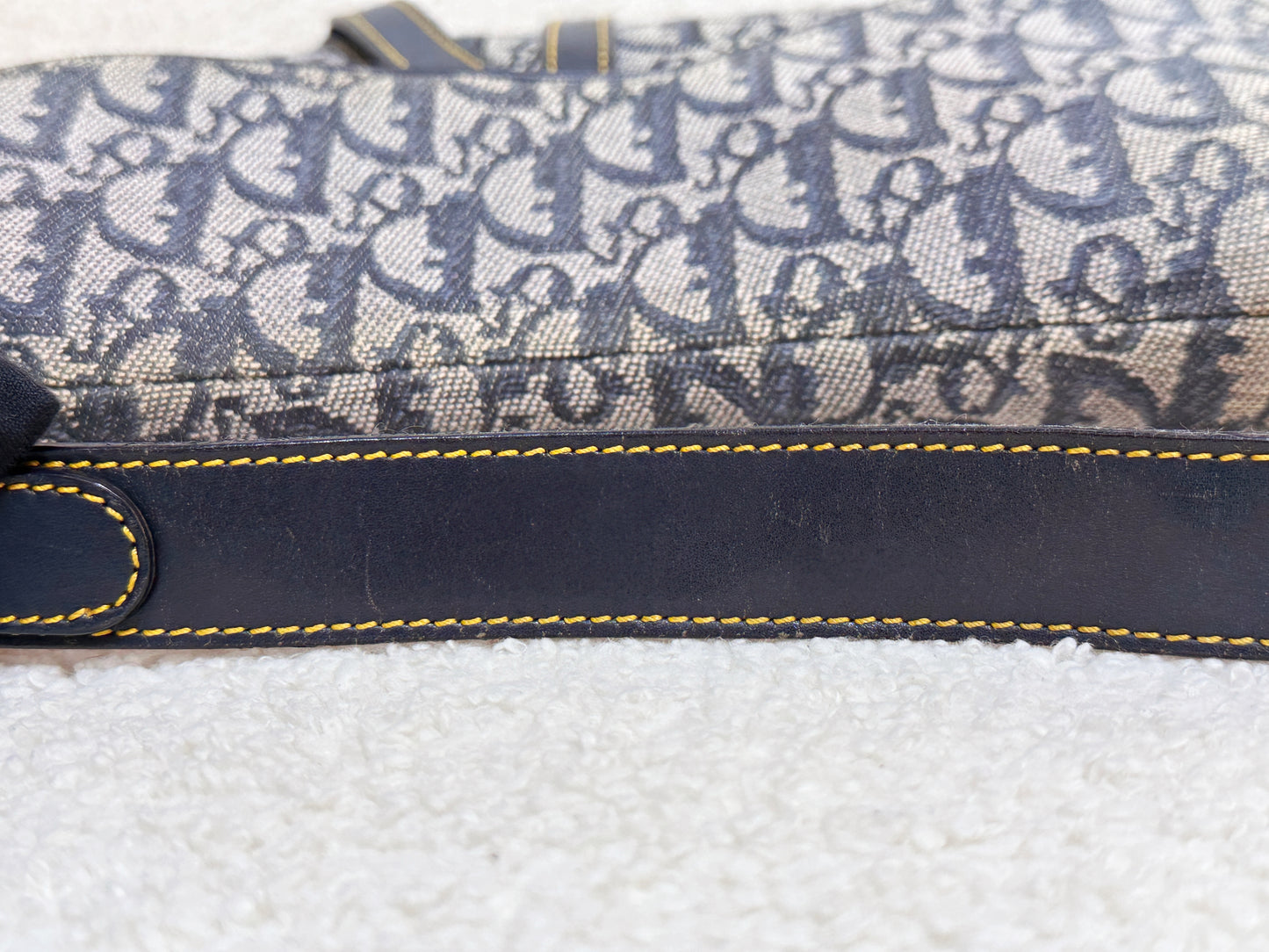 Christian Dior Double Saddle Canvas Navy blue 2001 year