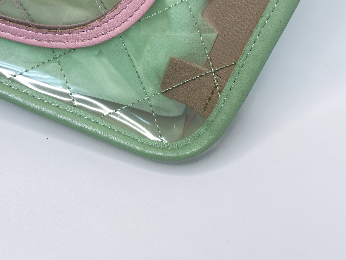 Chanel Coco Splash PVC Medium Flap Bag Green/Blue/Pink 254975 holo