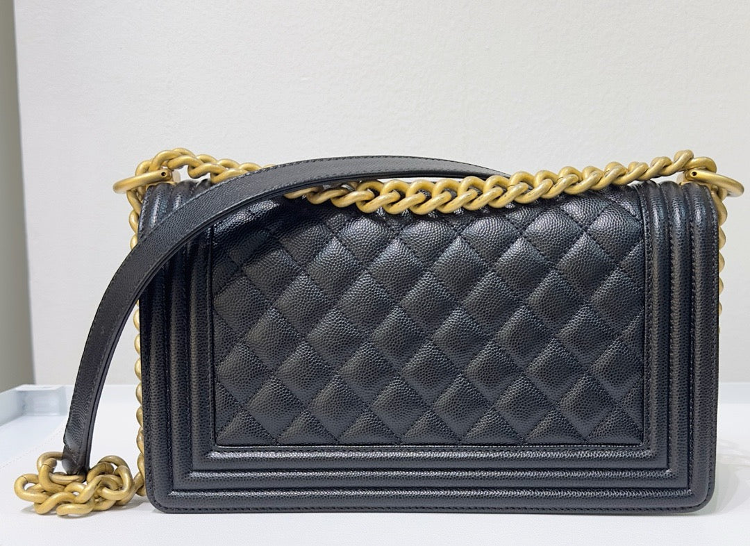 Chanel Medium Caviar LeBoy Bag Black GHW