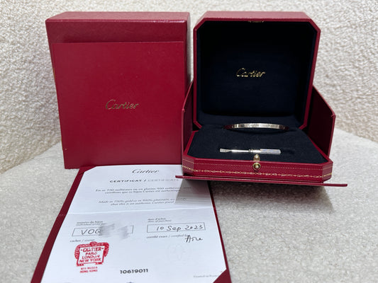 Cartier Love Bracelet Classic Model 18K White Gold VOQXXX