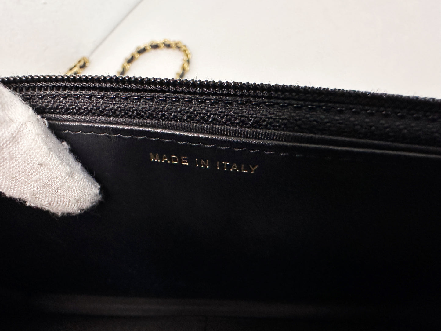 Chanel Golden Class Wallet on Chain Black 2650 holo card