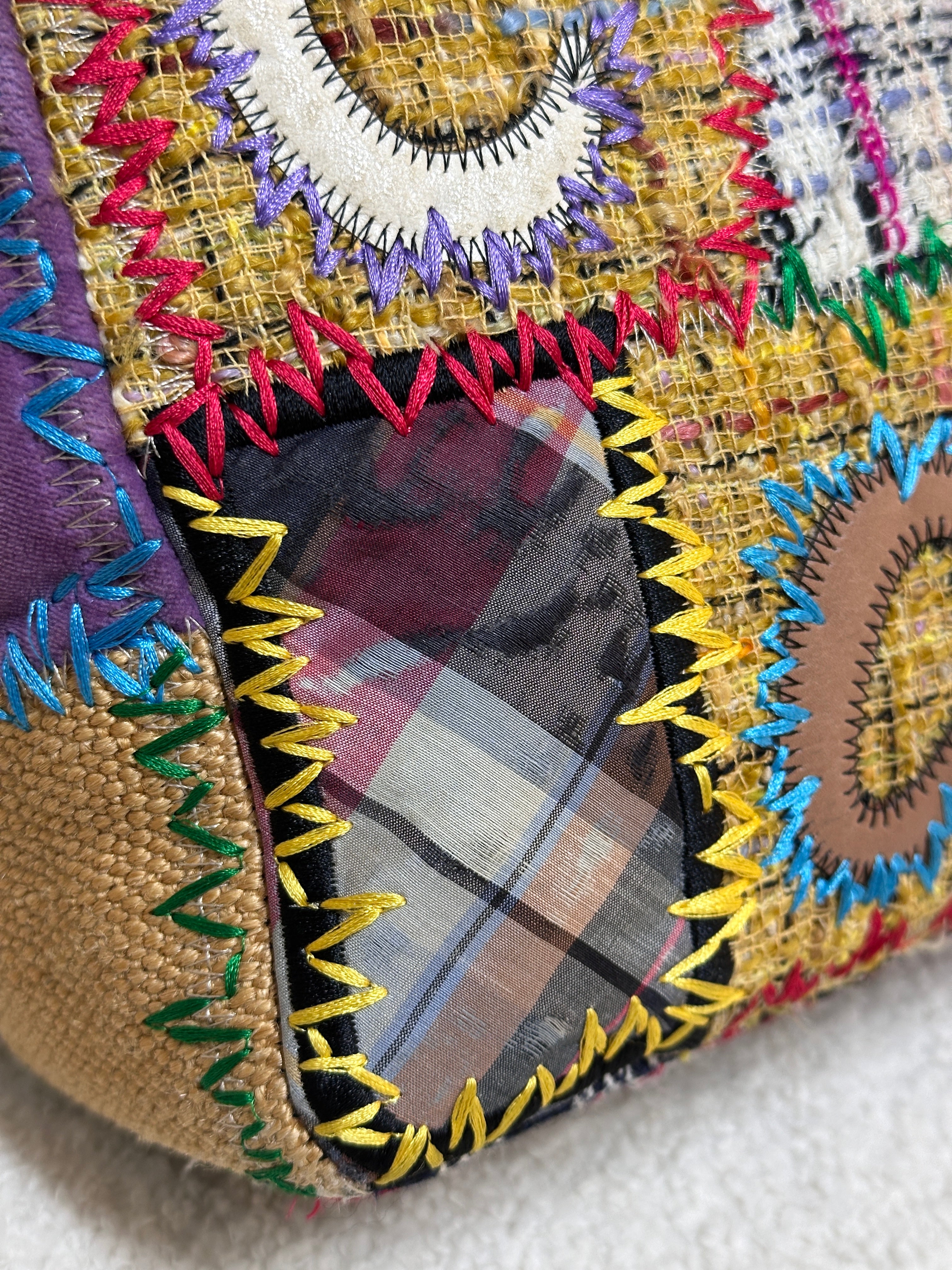 CHANEL TIMELESS PATCHWORK MULTICOLOR JUMBO SINGLE FLAP BAG 1443 holo card