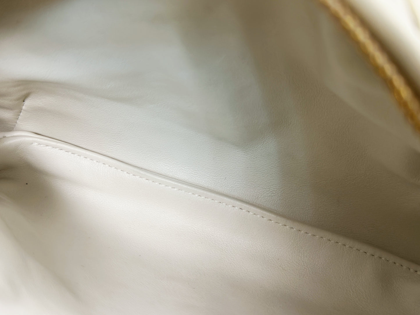 Bottega Veneta White Intrecciato Leather Mini Jodie Bag
