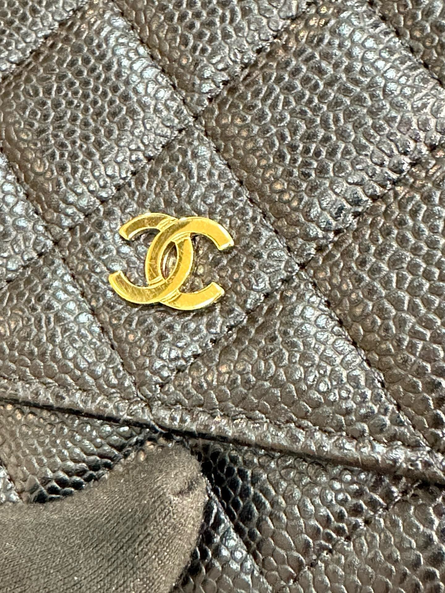 Chanel Classic Wallet on Chain Caviar Black GHW 24 Holo