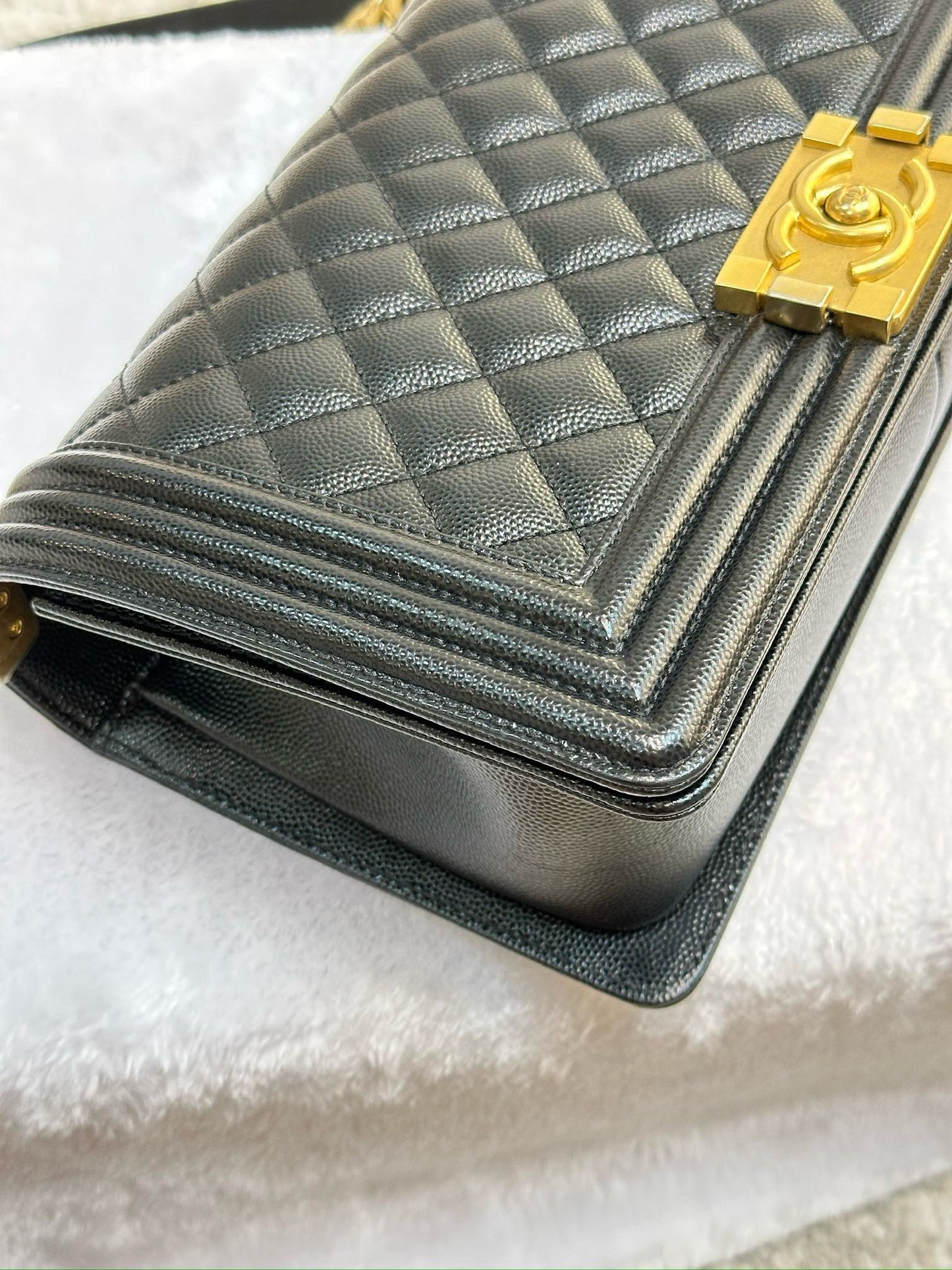 Chanel Medium Caviar Boy Bag Black GHW