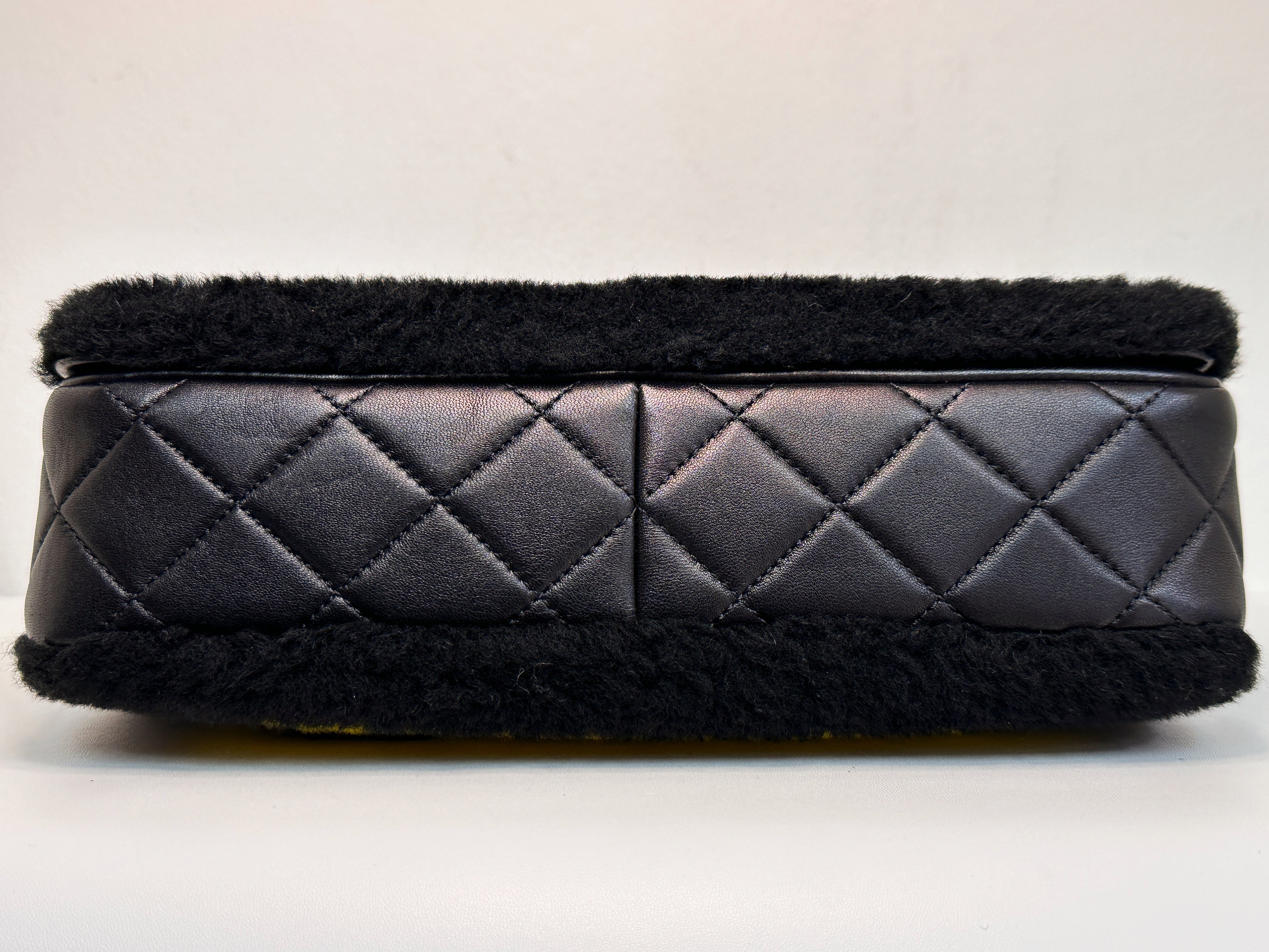 Chanel Medium Classic Flap Pop Art No. 5 Caption Comic Lambskin Black Multicolor Bag 2012 holo card