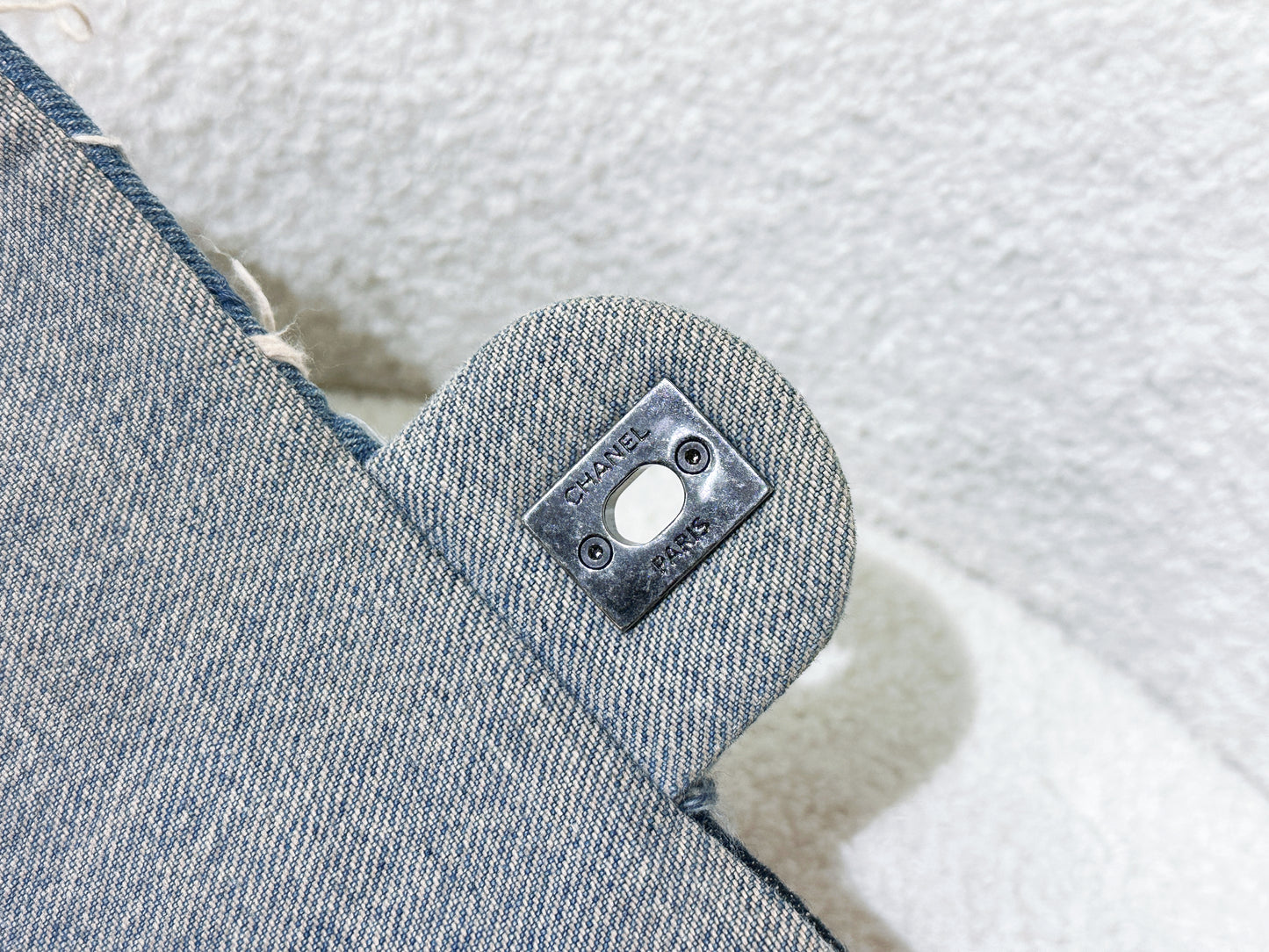 Chanel Blue Denim Paris Dallas Flap Bag Aged Silver Hardware, 2014