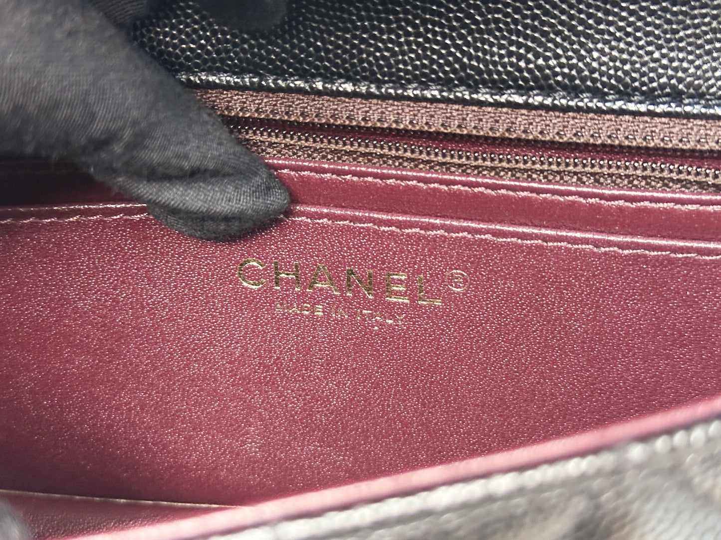Chanel Mini Rectangular Classic Flap Black Bag 17B LGHW 2456 holo card