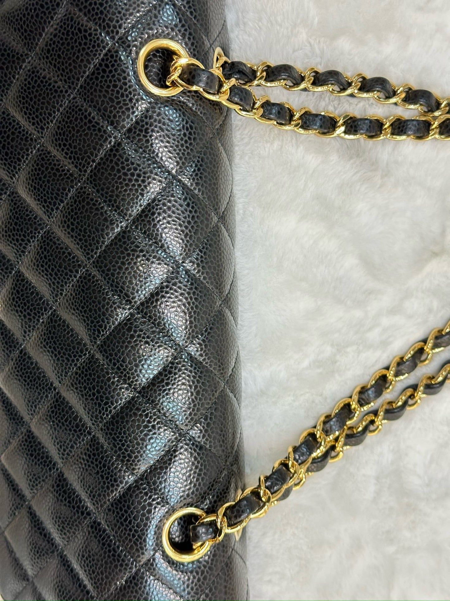 Chanel Medium Quilted Caviar Classic Double Flap Bag Black GHW