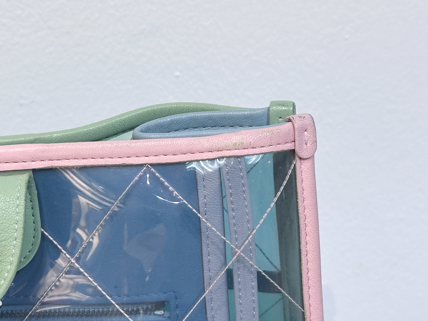 Chanel Coco Splash Bag Green/Pink/Blue 2584 holo card