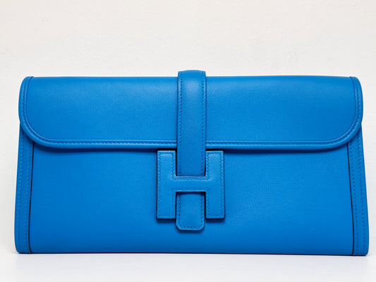 Hermes Jige Elan 29 Blue in Evercolor