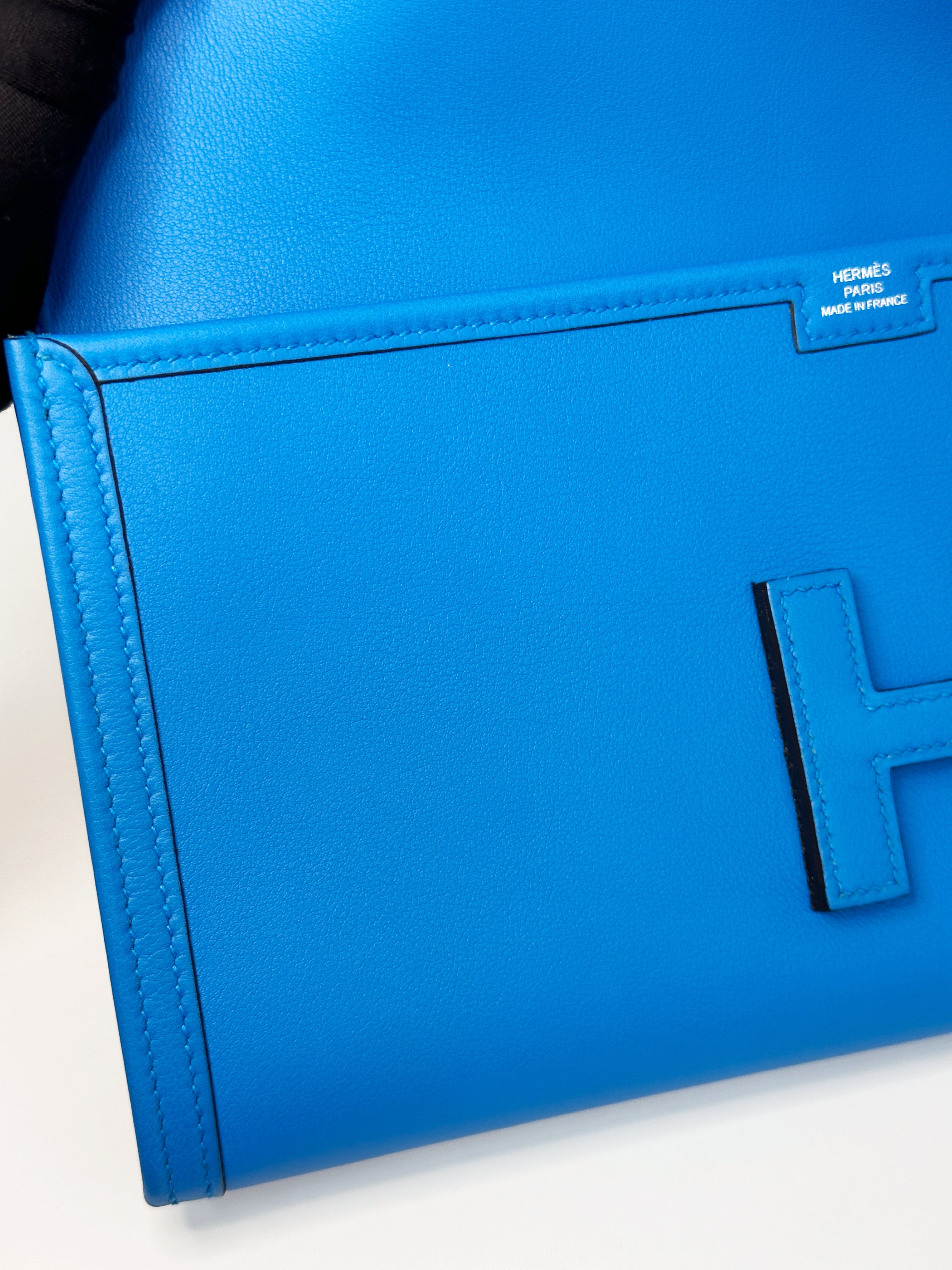 Hermes Jige Elan 29 Blue in Evercolor