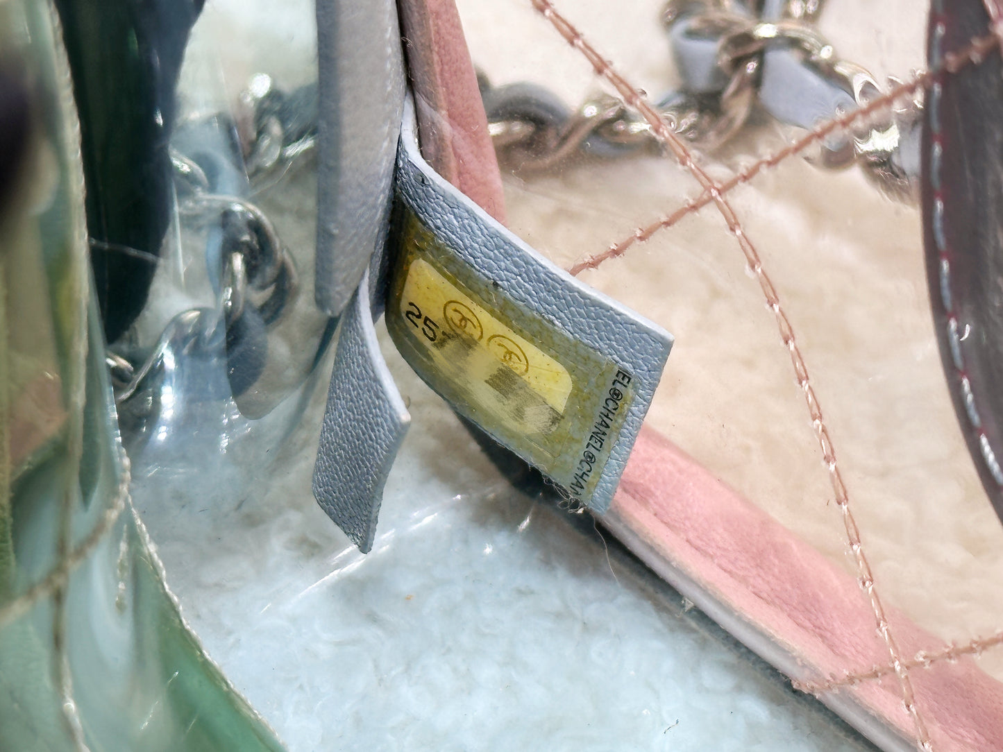 Chanel Coco Splash PVC Mini Flap Bag Pink/Green/Blue 2576 holo card