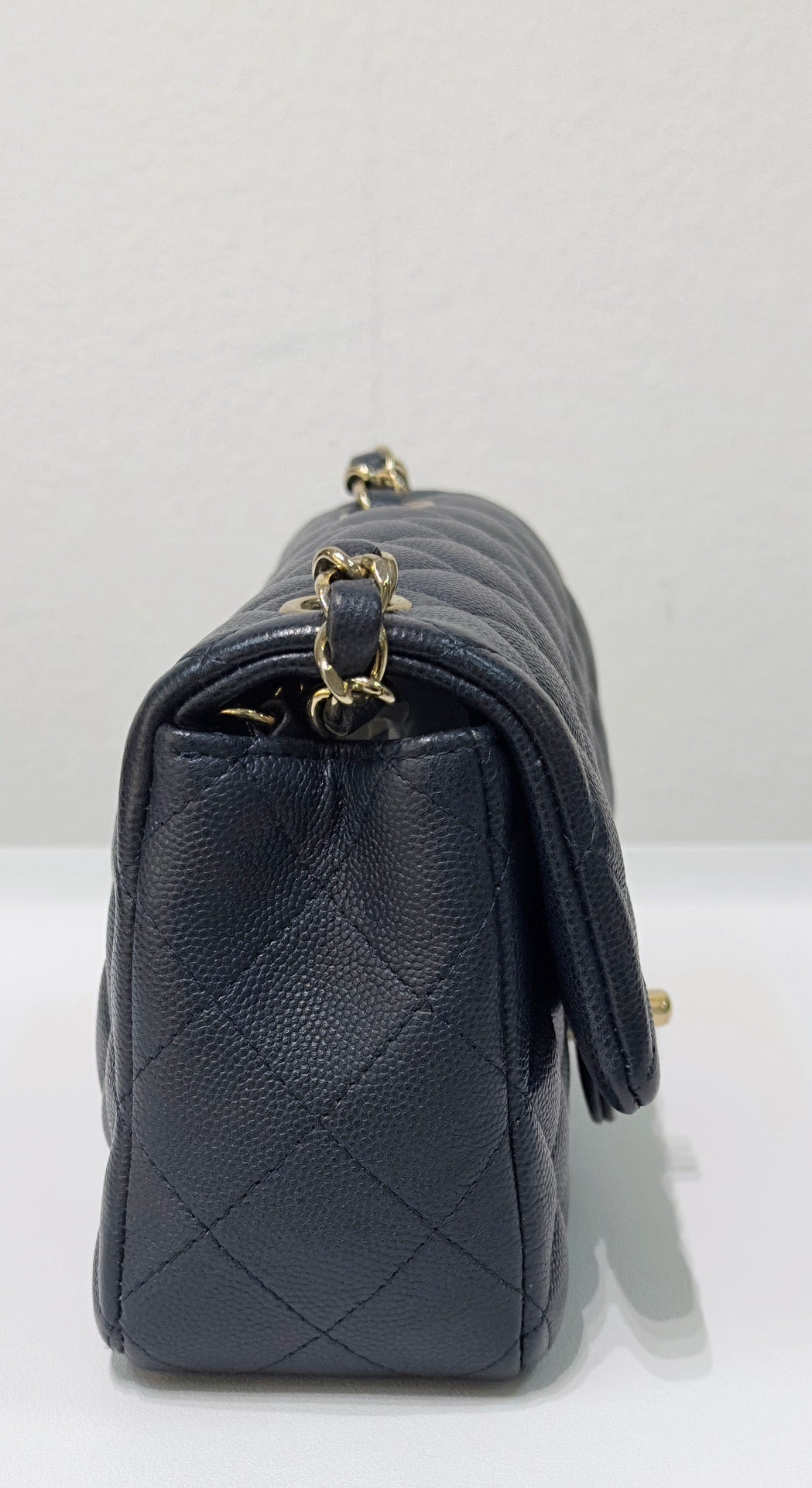 Chanel Mini Rectangular Caviar Navy Blue GHW