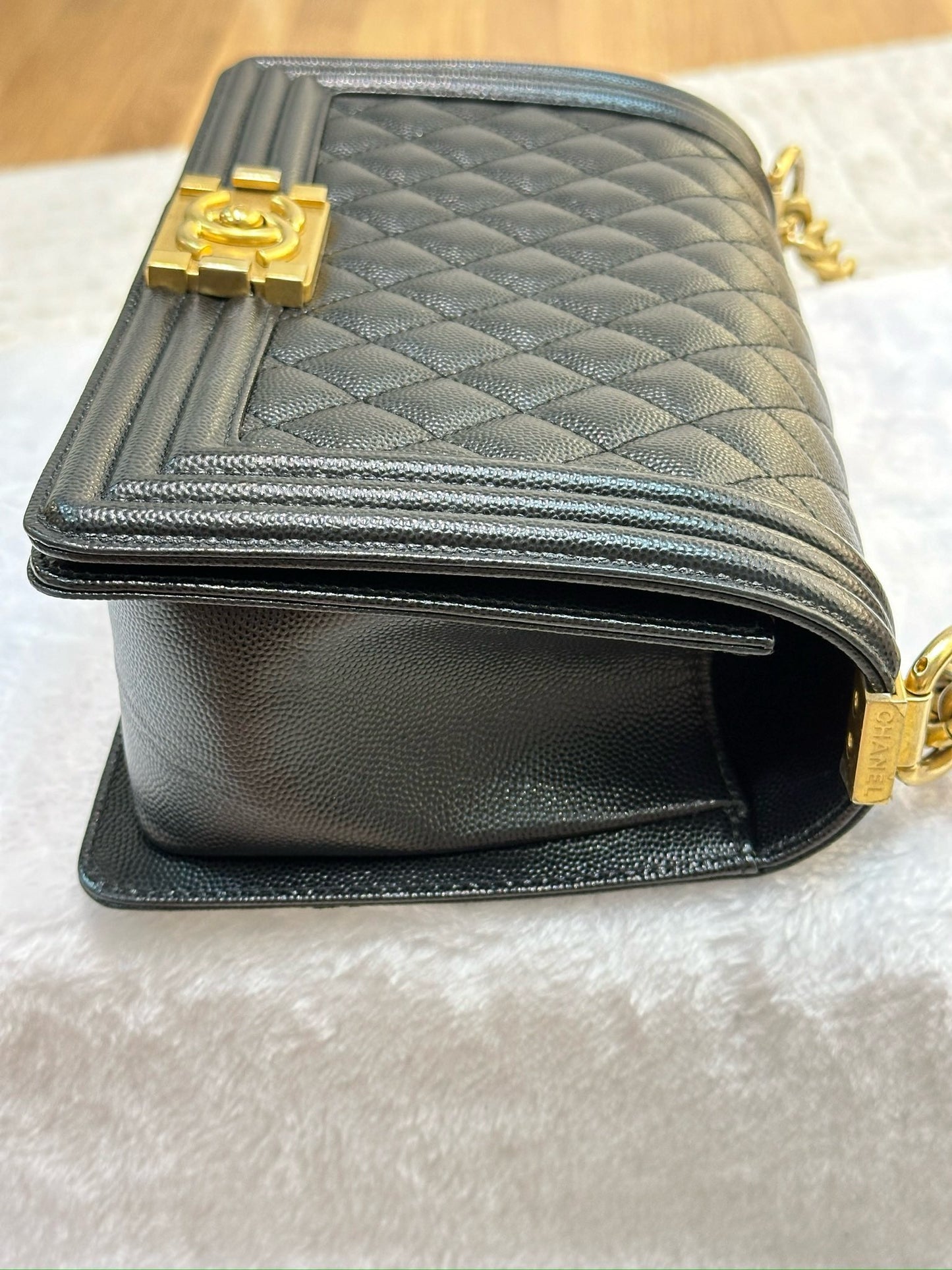 Chanel Medium Caviar Boy Bag Black GHW