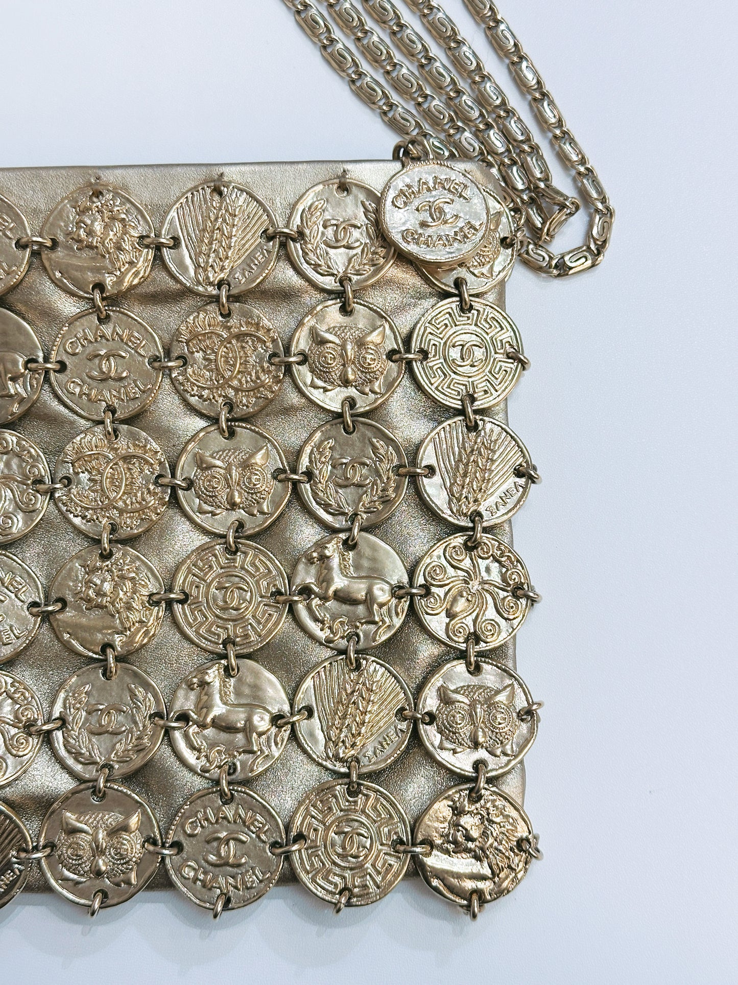 Chanel 18C Gold Medal Evening in Greece Bag Style 2488 holo card