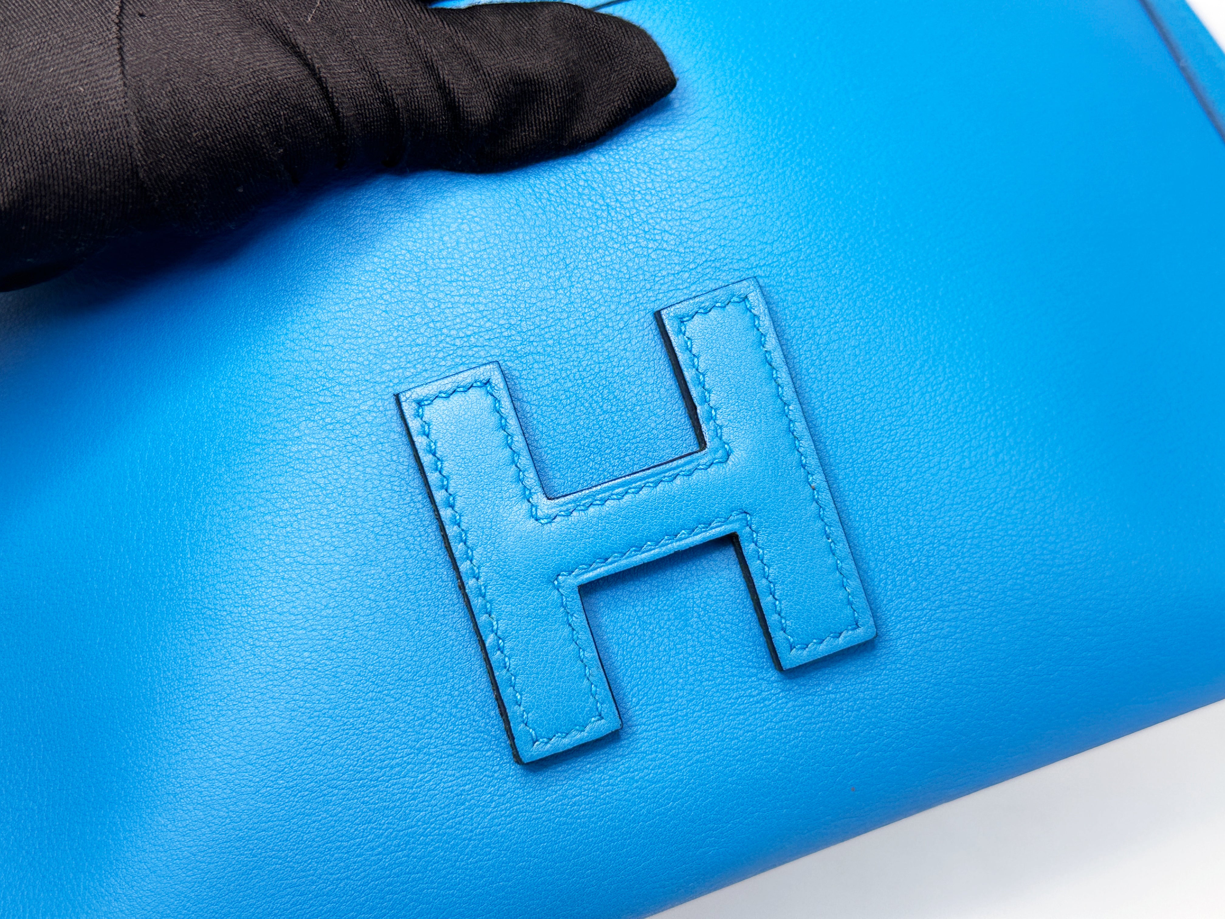 Hermes Jige Elan 29 Blue in Evercolor