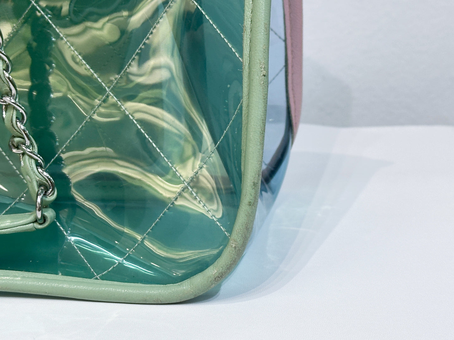 Chanel Coco Splash Bag Green/Pink/Blue 2584 holo card