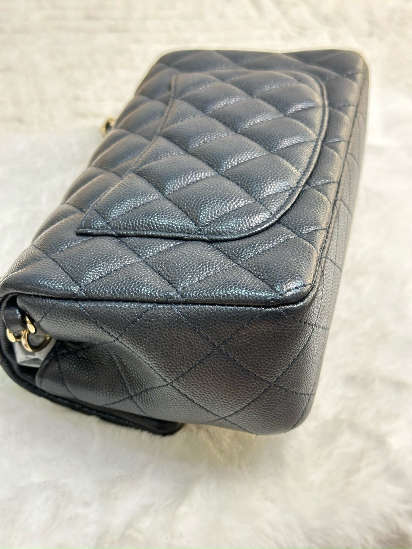 Chanel Mini Rectangular Caviar Navy Blue GHW