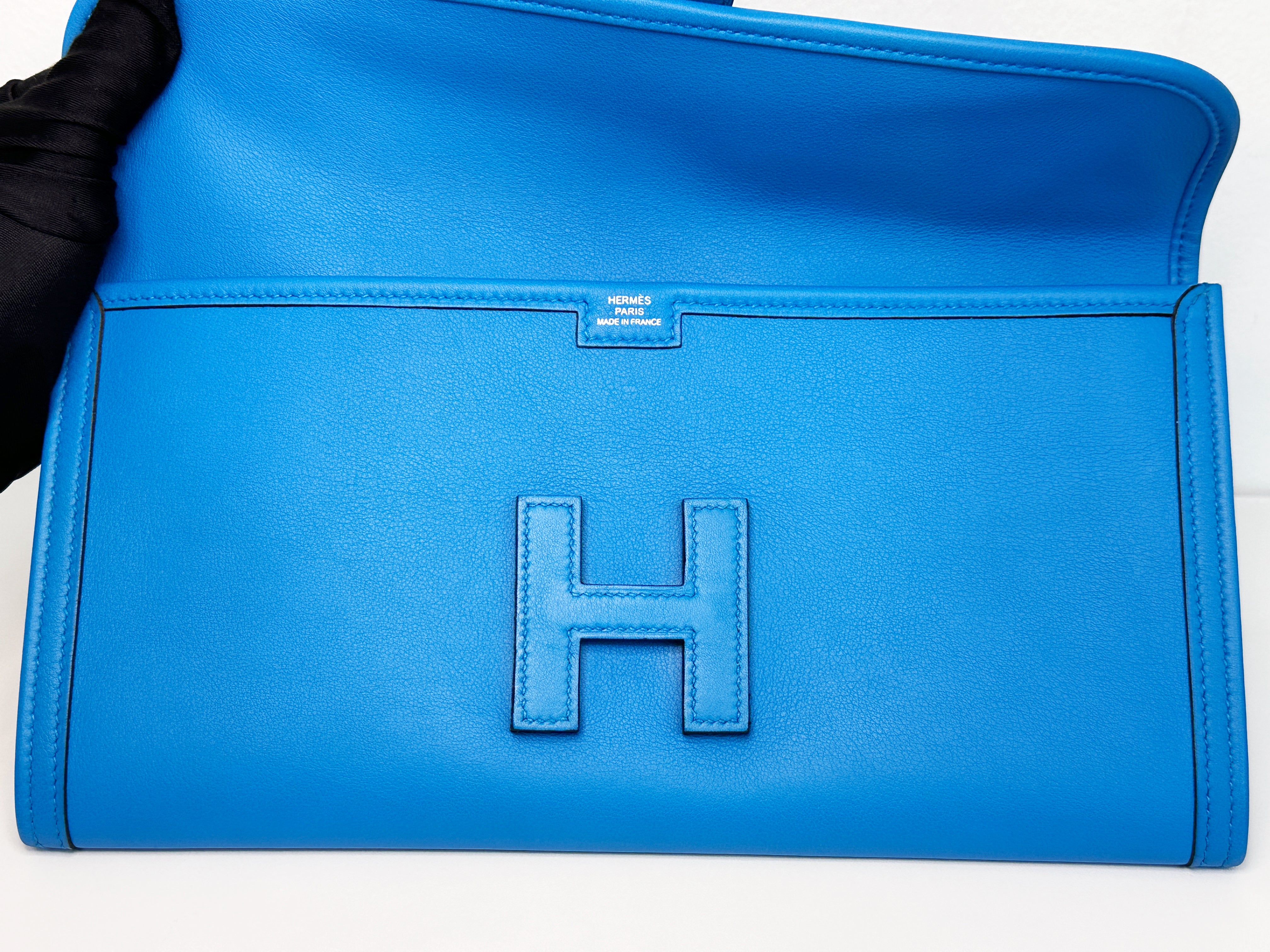 Hermes Jige Elan 29 Blue in Evercolor