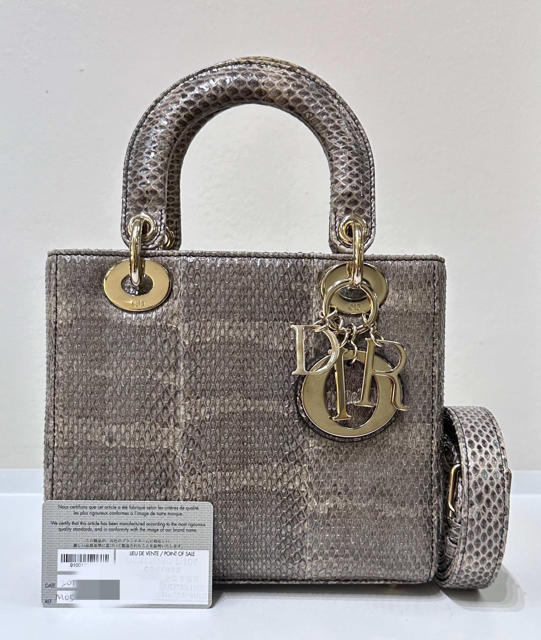 Lady Dior My Dior Exotic Python Bag Jemeryluxury