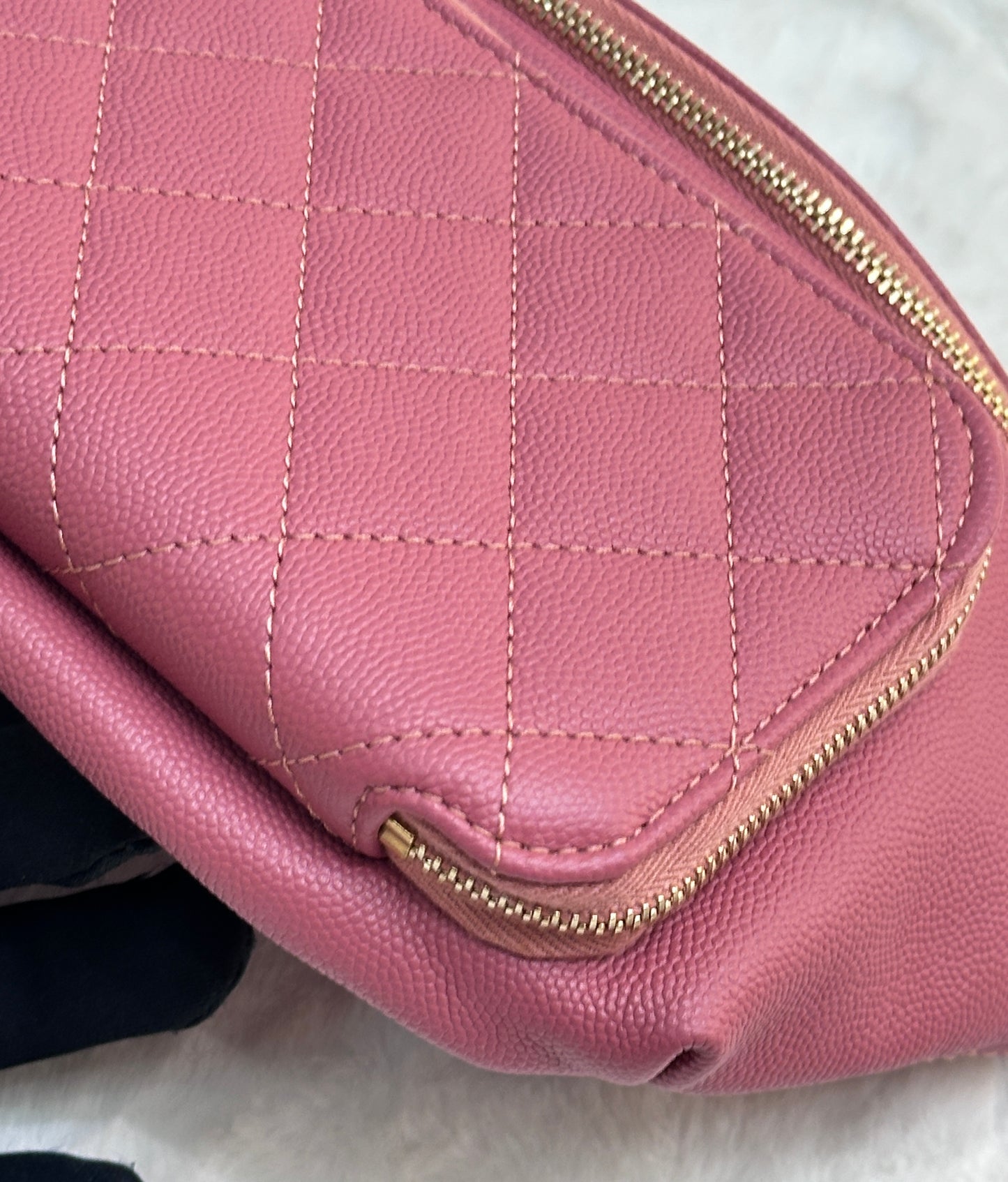 Chanel Pink Quilted Waist Bag