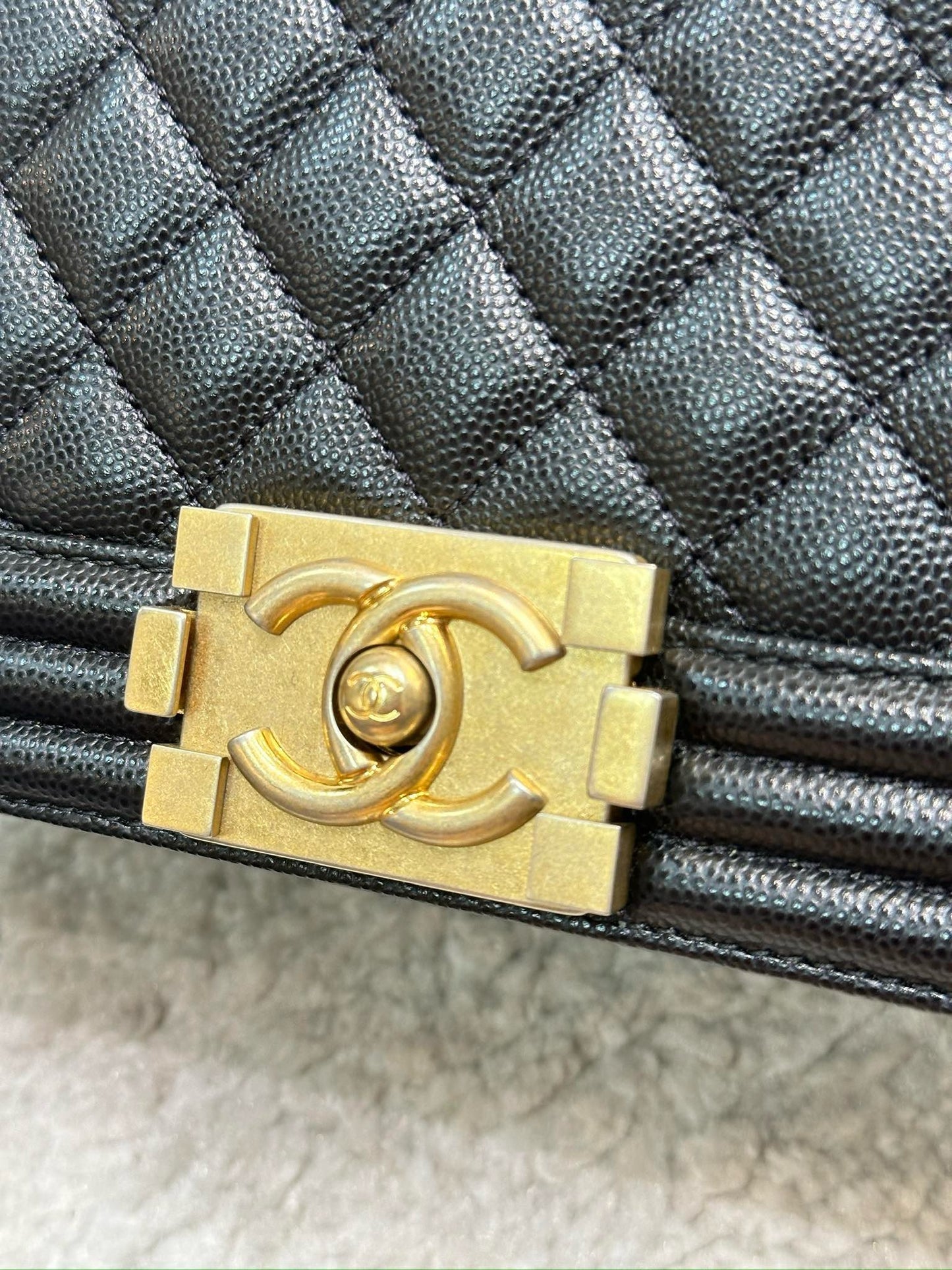 Chanel Medium Caviar LeBoy Bag Black GHW