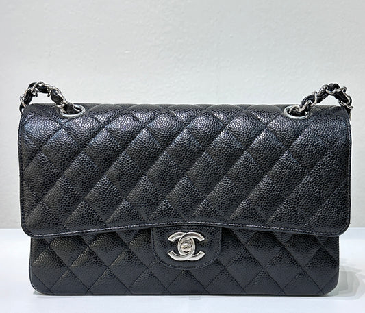 Chanel Medium Classic Flap Bag Caviar Black SHW