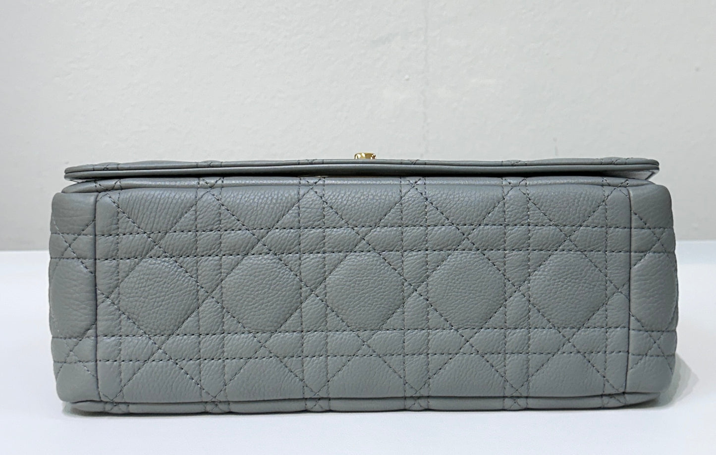 Medium Dior Caro Bag Stone Gray Supple Cannage Calfskin